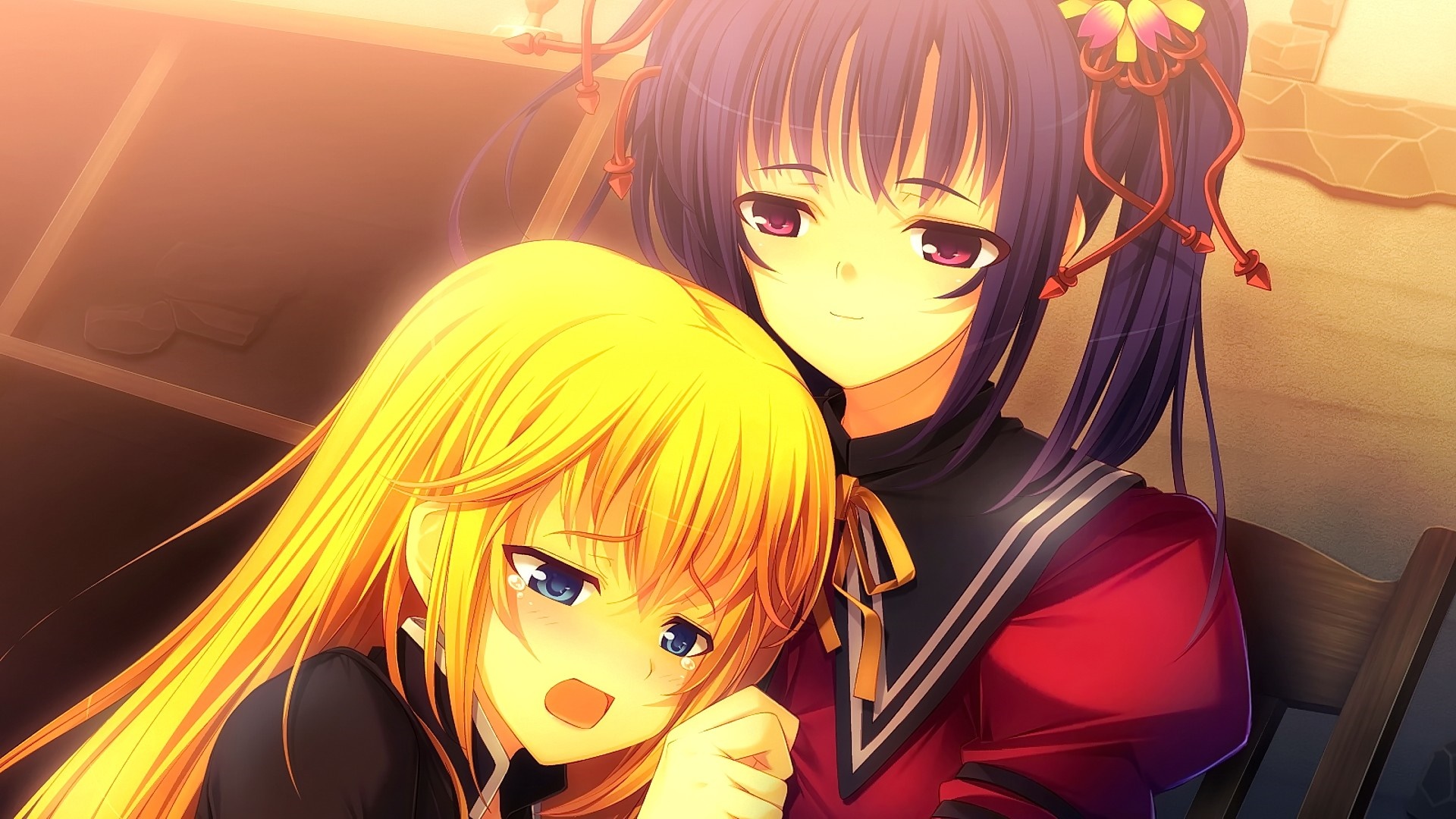 Ayame and Sora Futami from Tenshi No Hane Wo Fumanaide HD Wallpaper