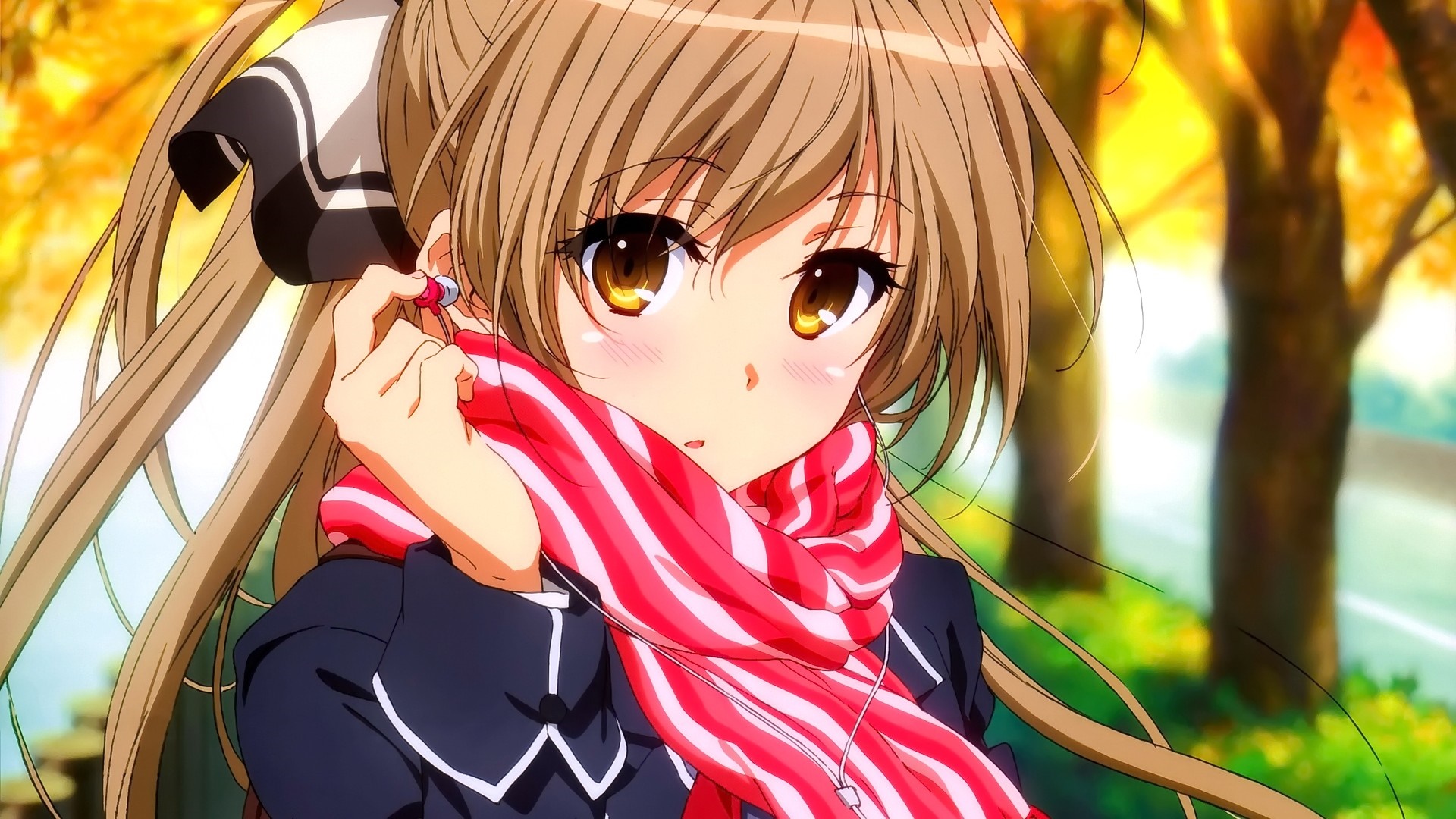 Sento Isuzu from Amagi Brilliant Park wearing a scarf HD Wallpaper