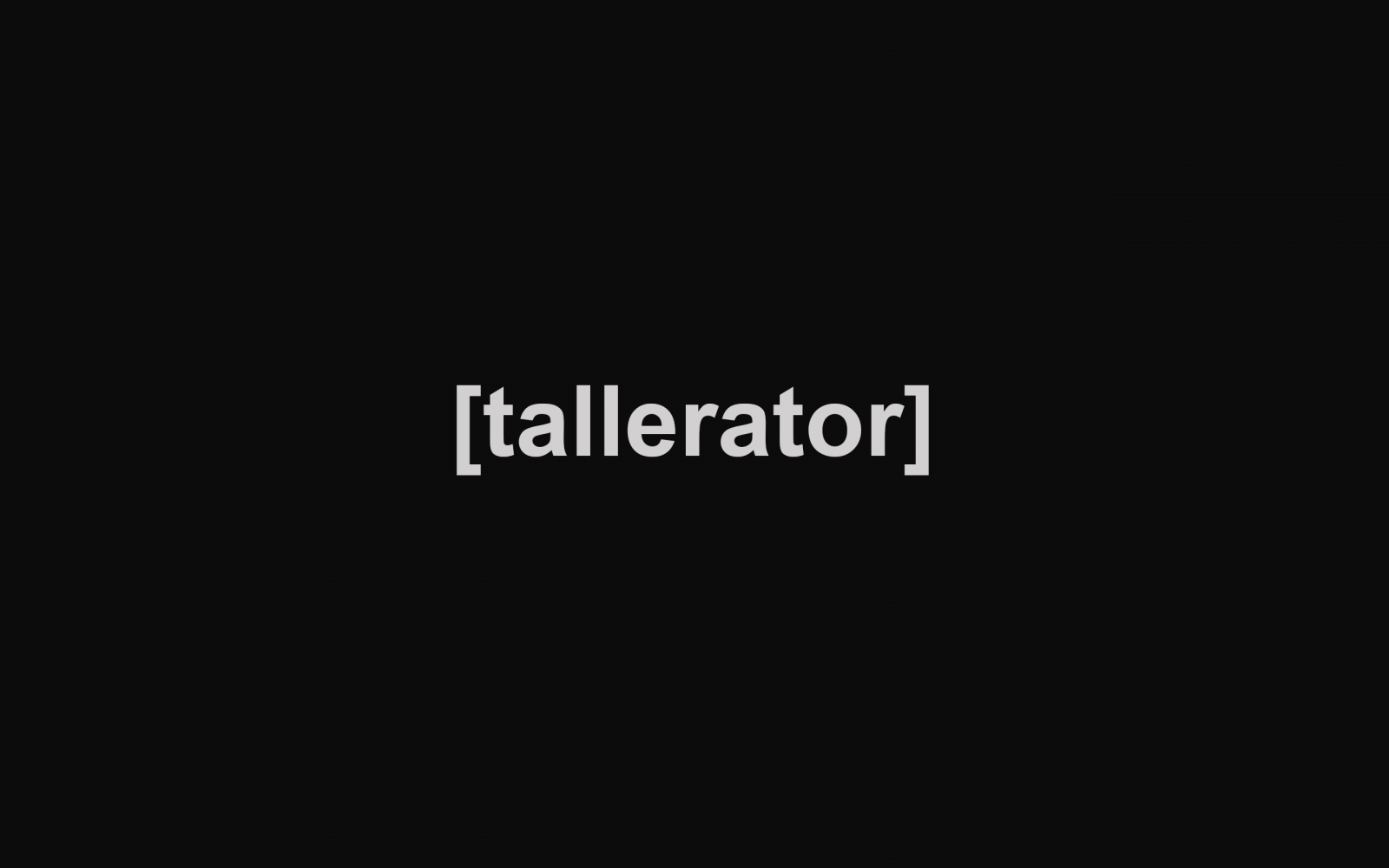 Tallerator text logo HD Wallpaper