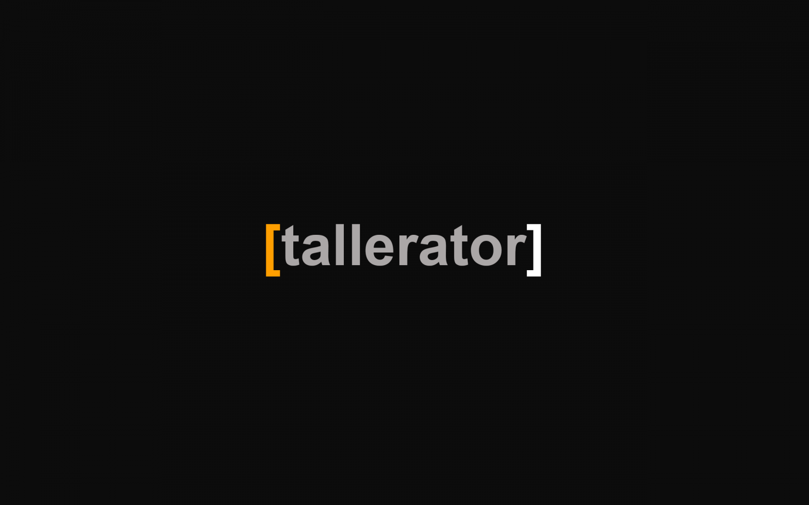 Tallerator logo on black background HD Wallpaper