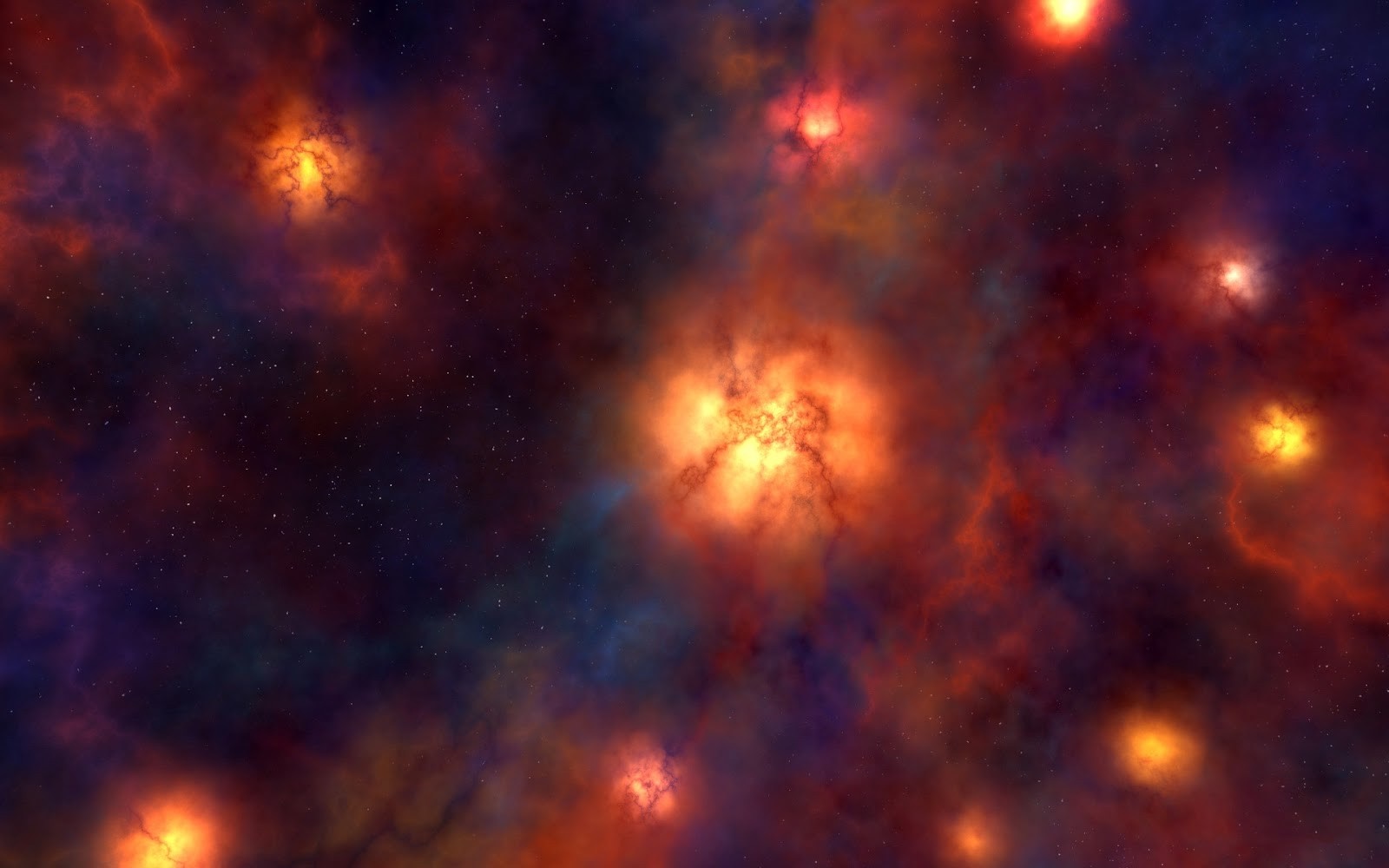 Abstract glowing nebula in outer space with stars HD Wallpaper