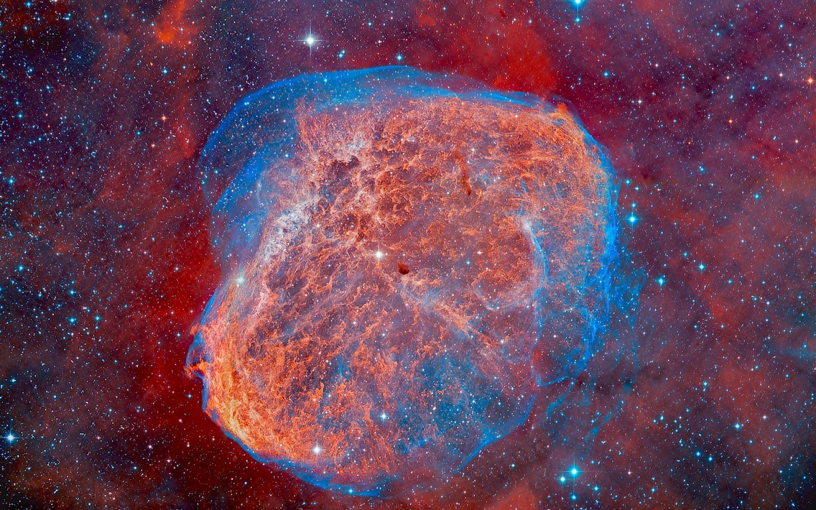 Crescent Nebula in outer space HD Wallpaper