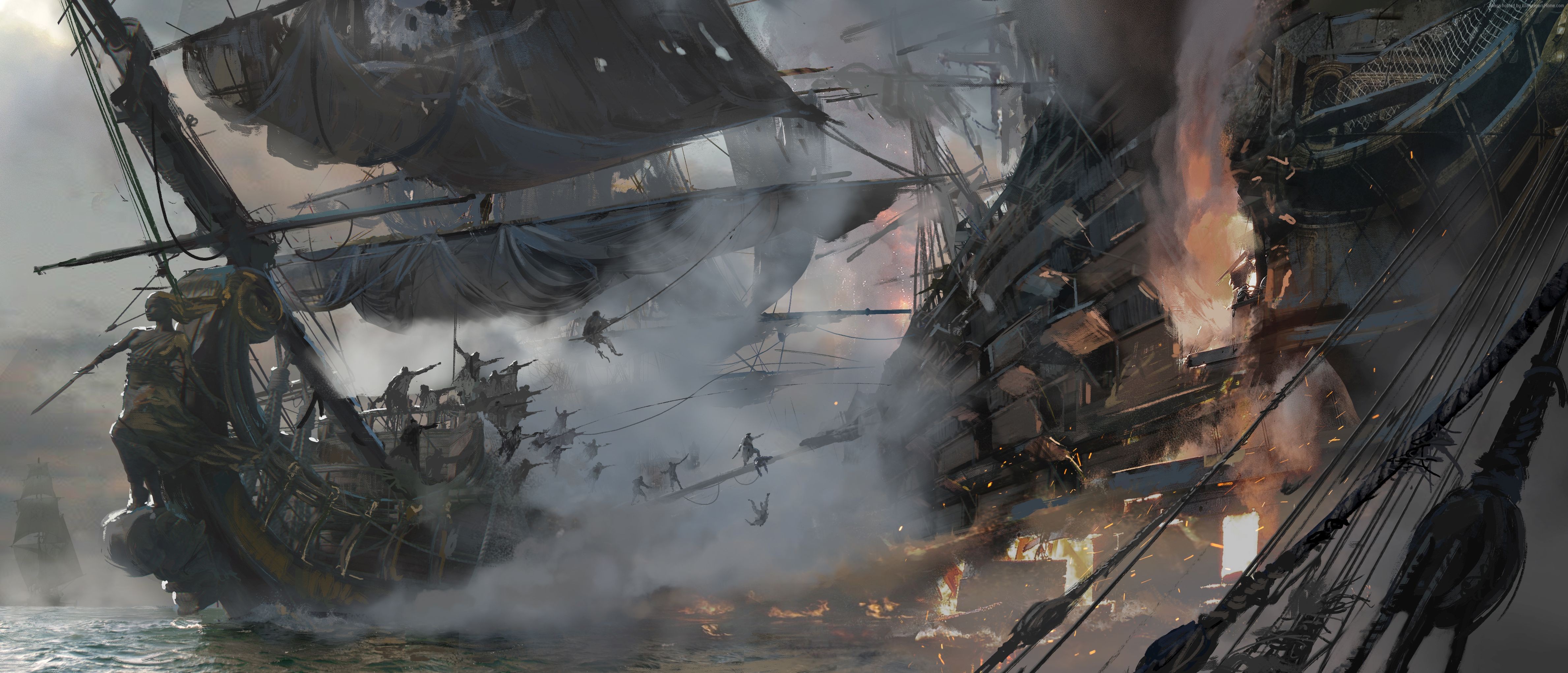 Skull and Bones 4K art HD Wallpaper