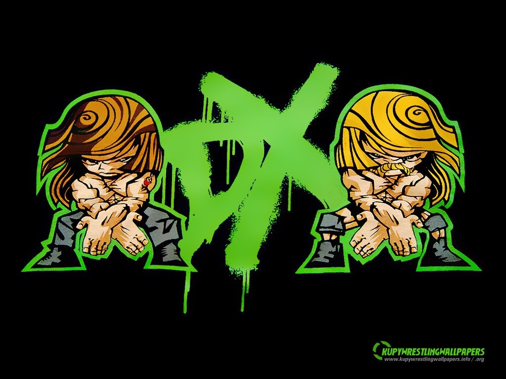 DX logo with cartoon characters HD Wallpaper