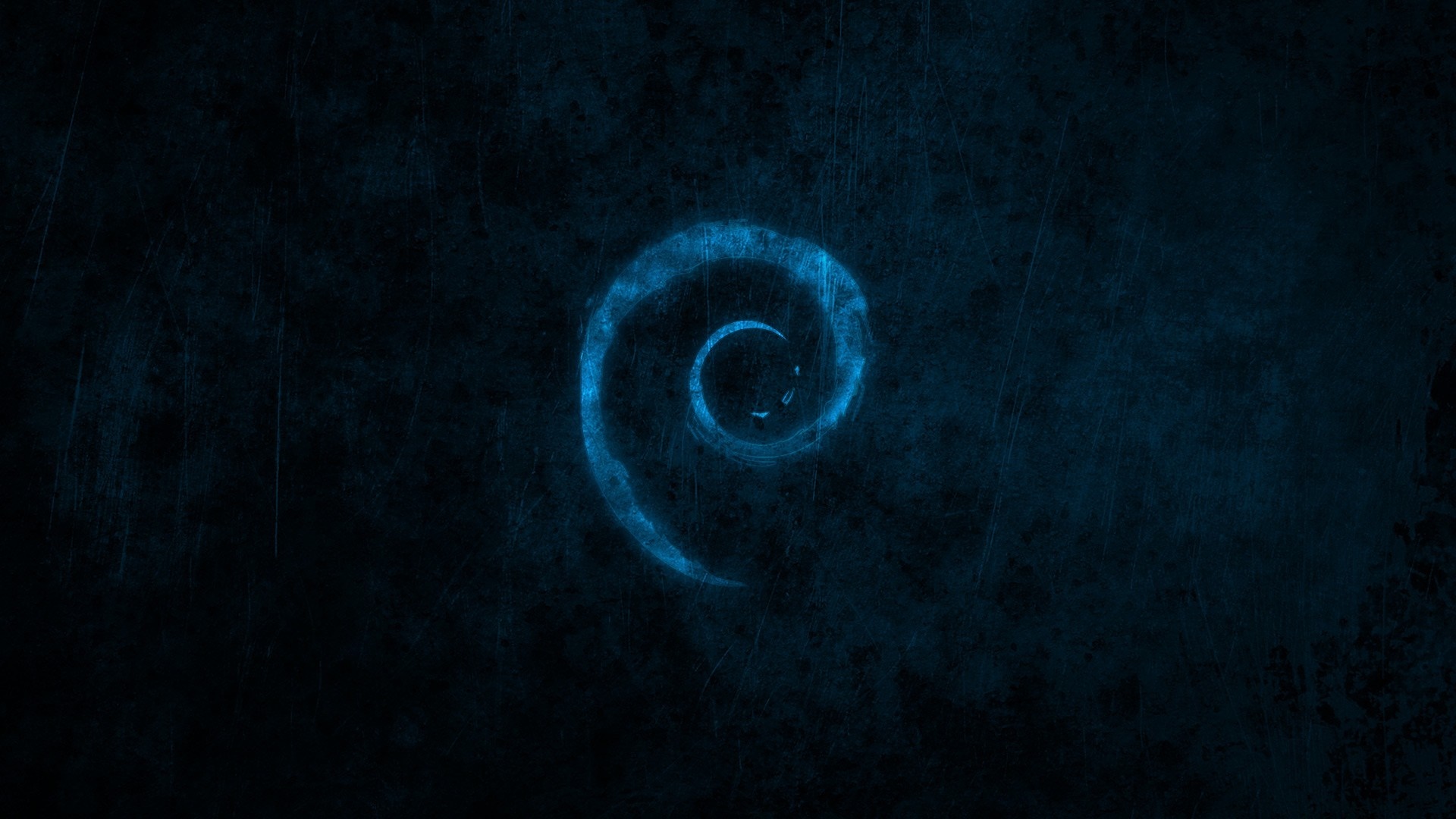 Debian Linux logo on a dark textured background HD Wallpaper