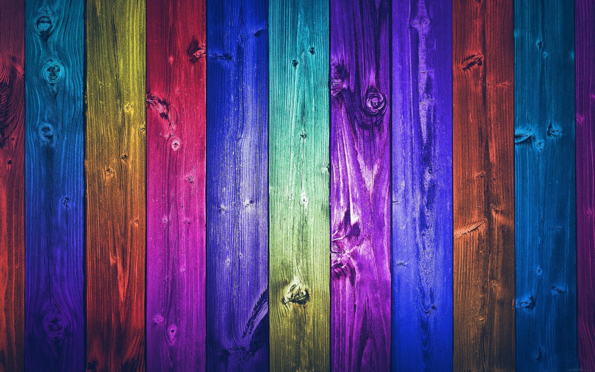 Colorful wooden planks texture HD Wallpaper