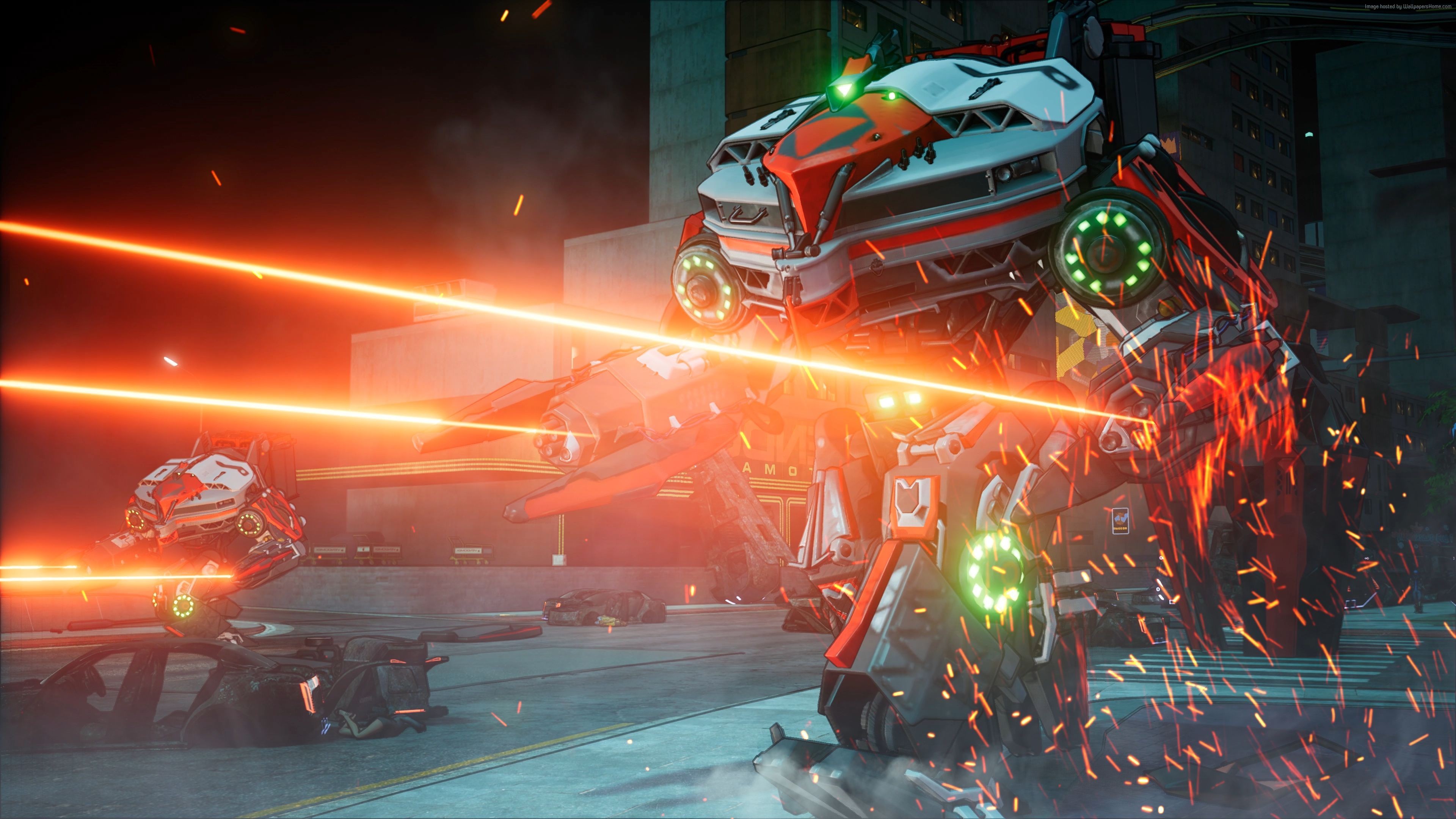 Crackdown 3 Mechs Firing Lasers HD Wallpaper