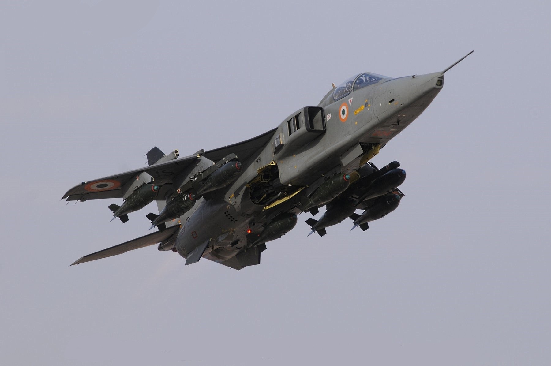 Indian Air Force SEPECAT Jaguar Fighter Jet in Flight HD Wallpaper