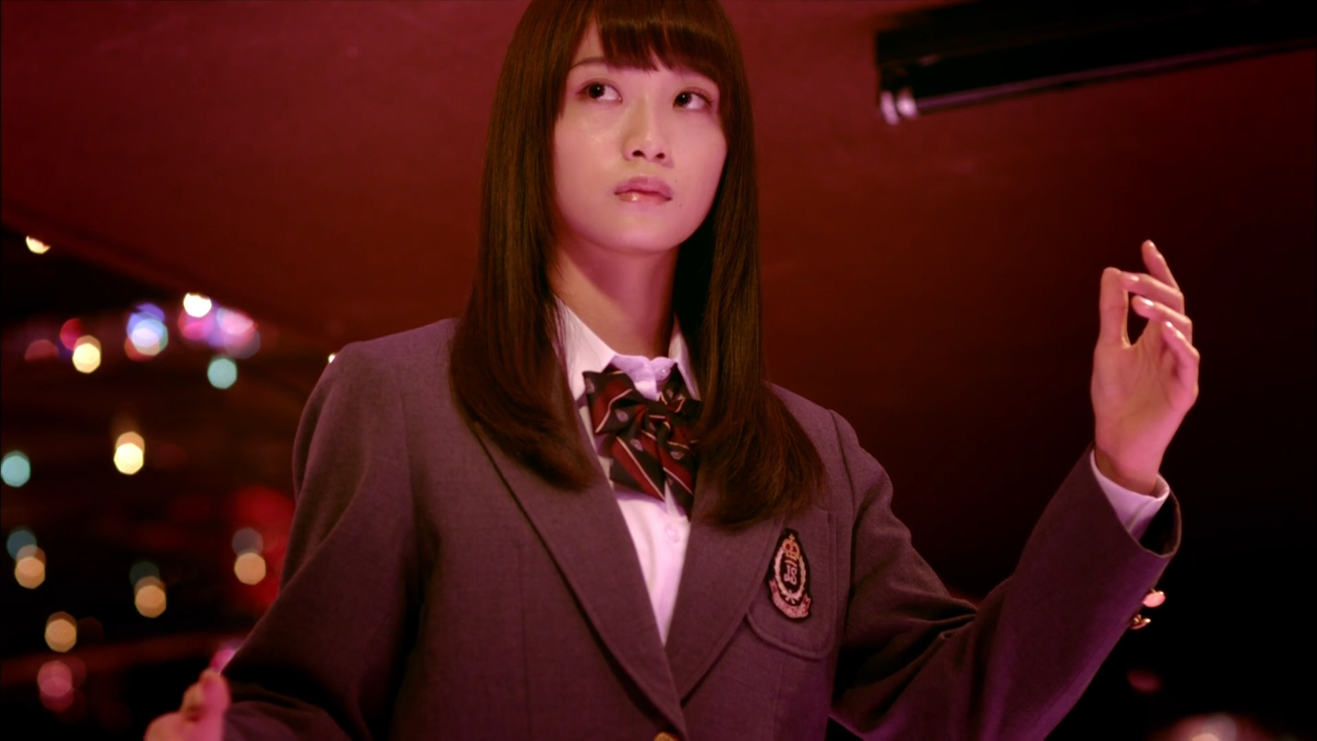 Woman in school uniform singing HD Wallpaper