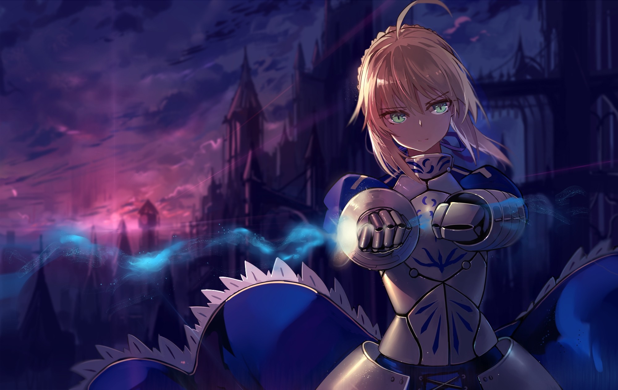Saber from Fate Series in Armor HD Wallpaper