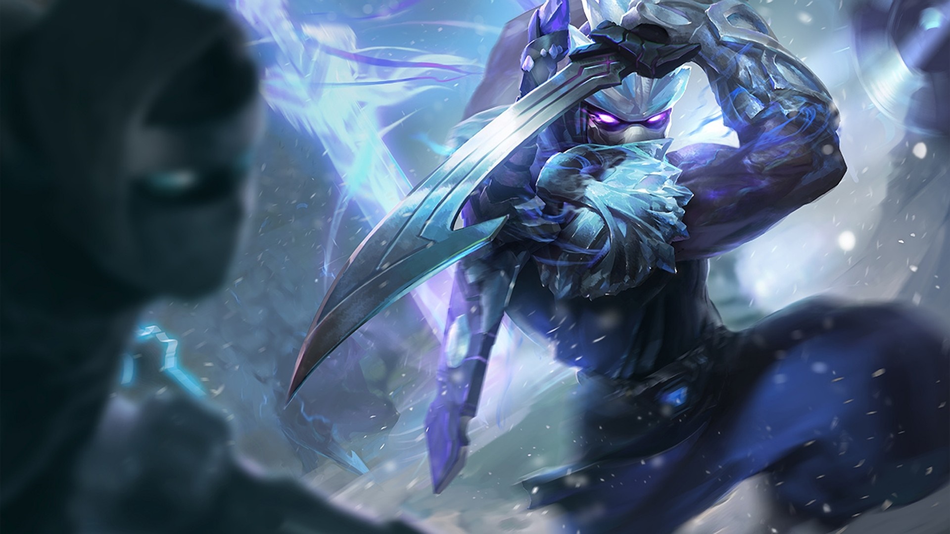 Shen from League of Legends in icy armor HD Wallpaper