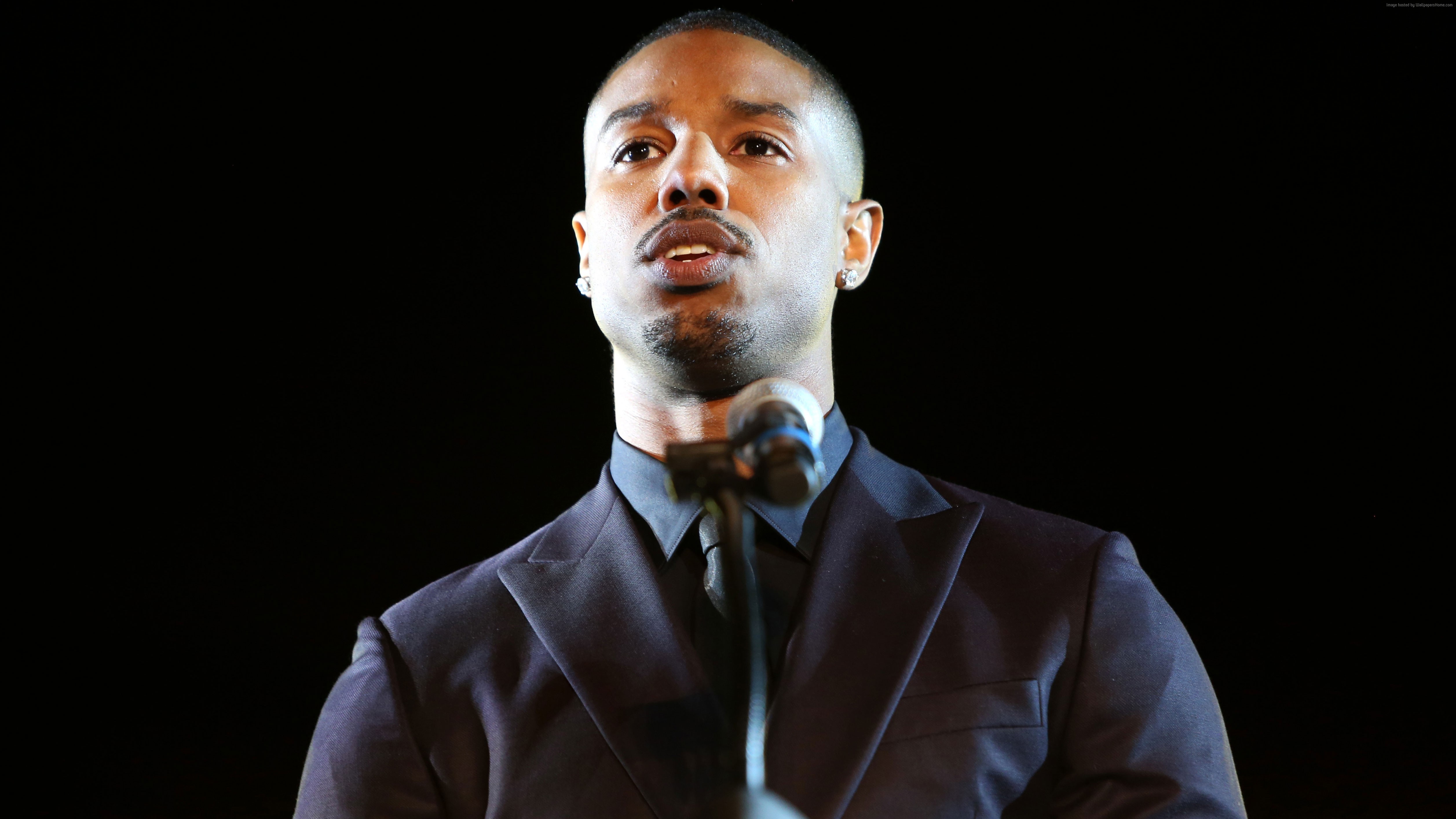 Michael B. Jordan in a suit HD Wallpaper