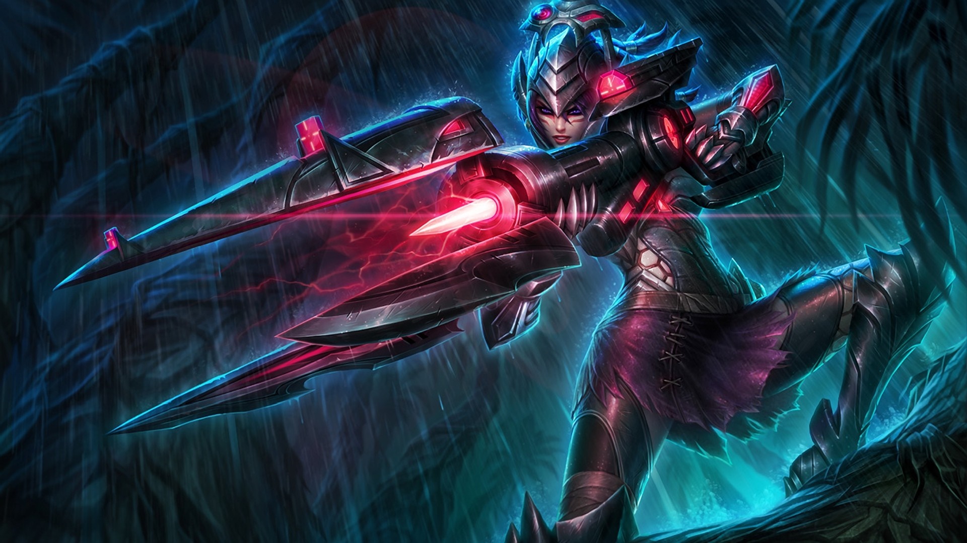 Caitlyn from League of Legends with a rifle HD Wallpaper