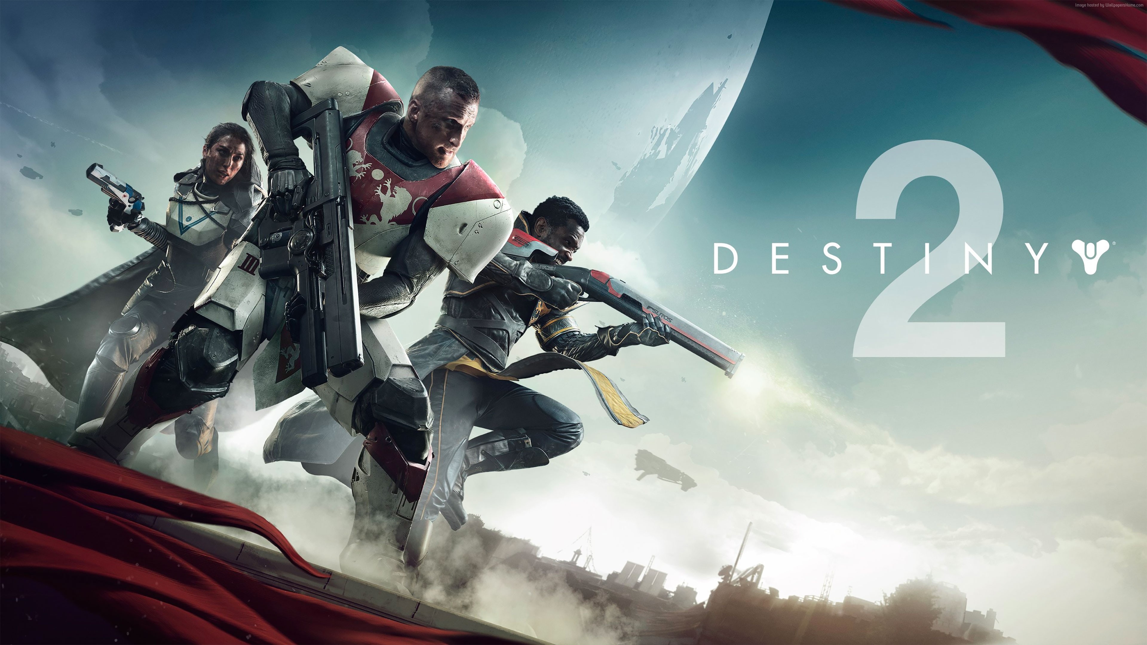 Destiny 2 Poster with Guardians HD Wallpaper