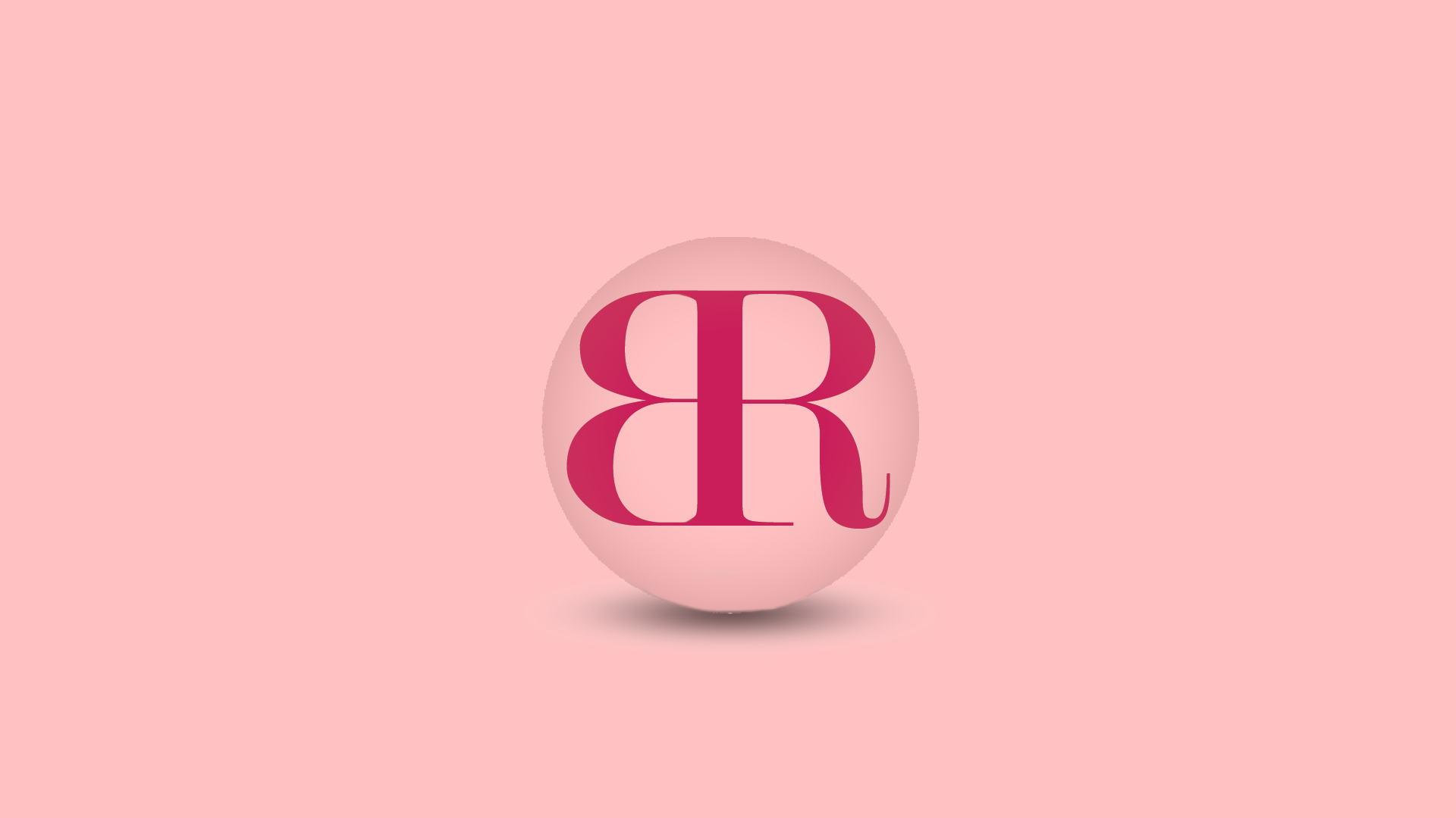 Pink sphere with intertwined BR logo HD Wallpaper