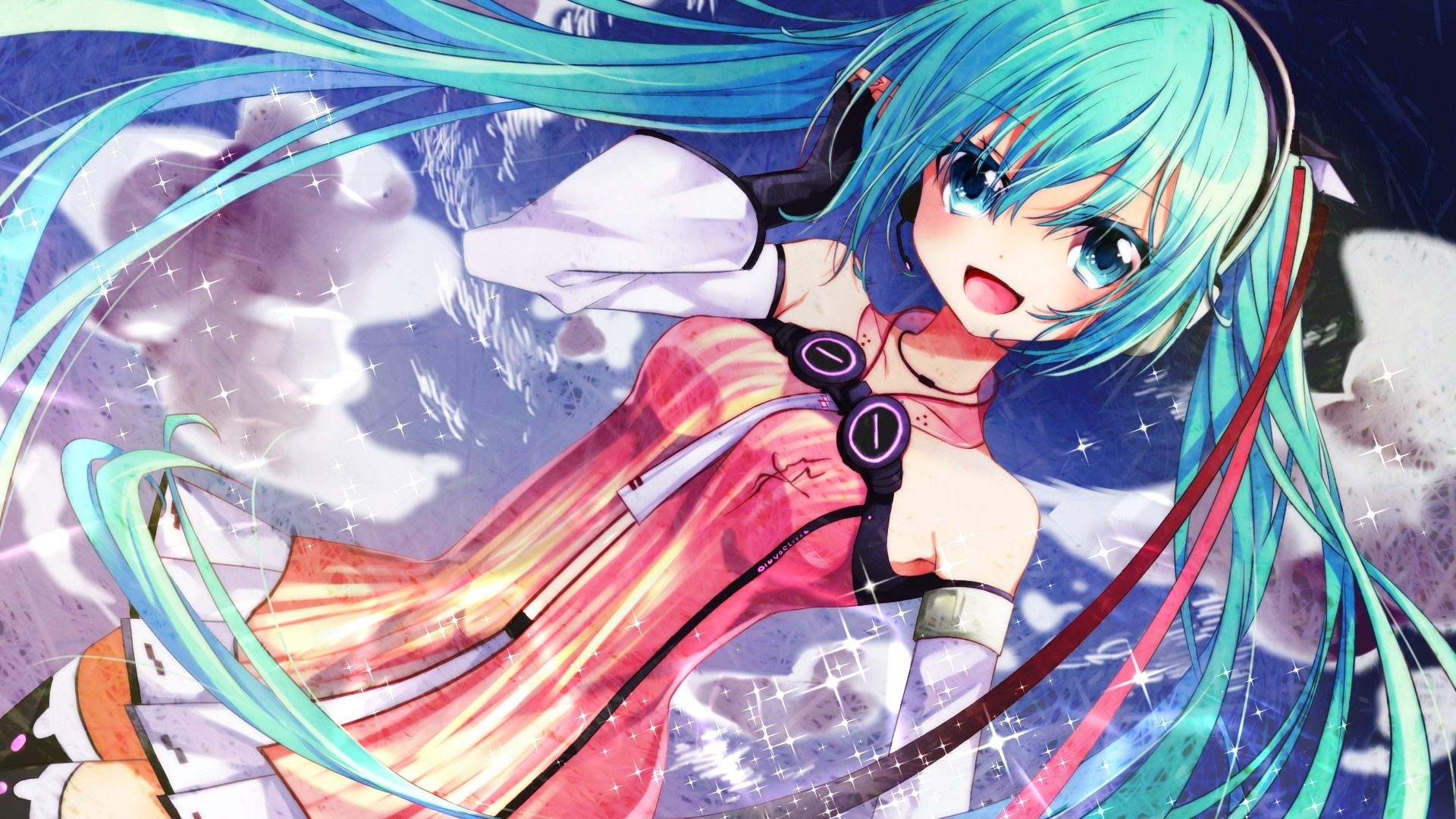 Hatsune Miku from Vocaloid illustration HD Wallpaper