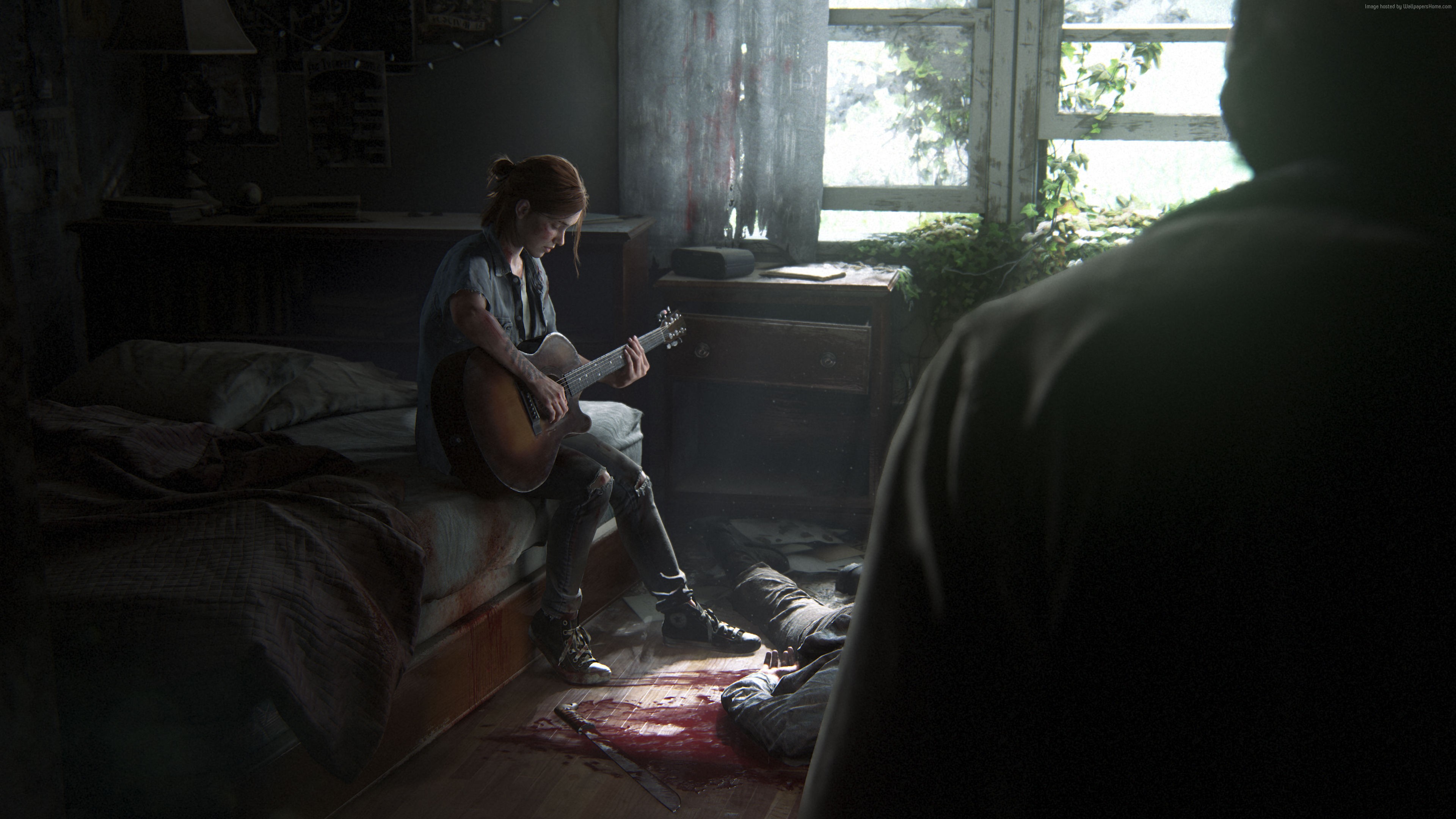 Ellie from The Last of Us: Part 2 plays guitar HD Wallpaper
