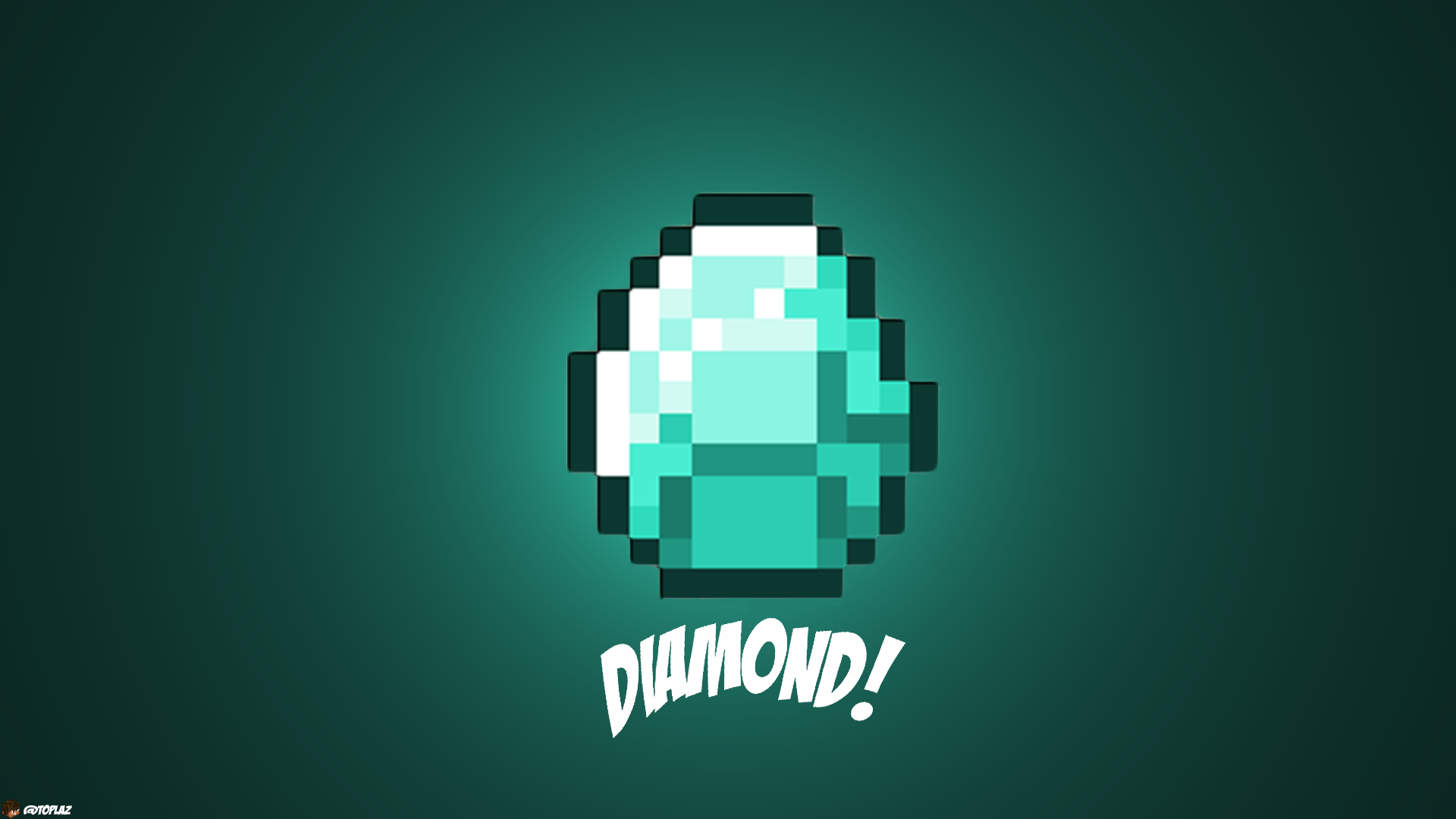Diamond pixel art with text HD Wallpaper
