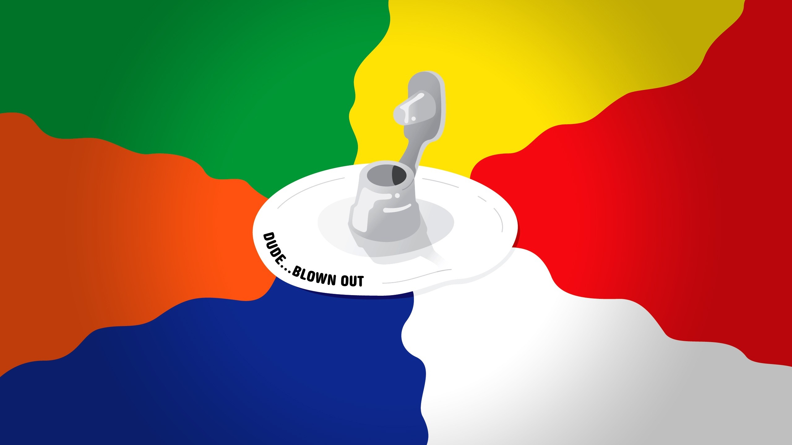 Beach ball with valve and text HD Wallpaper