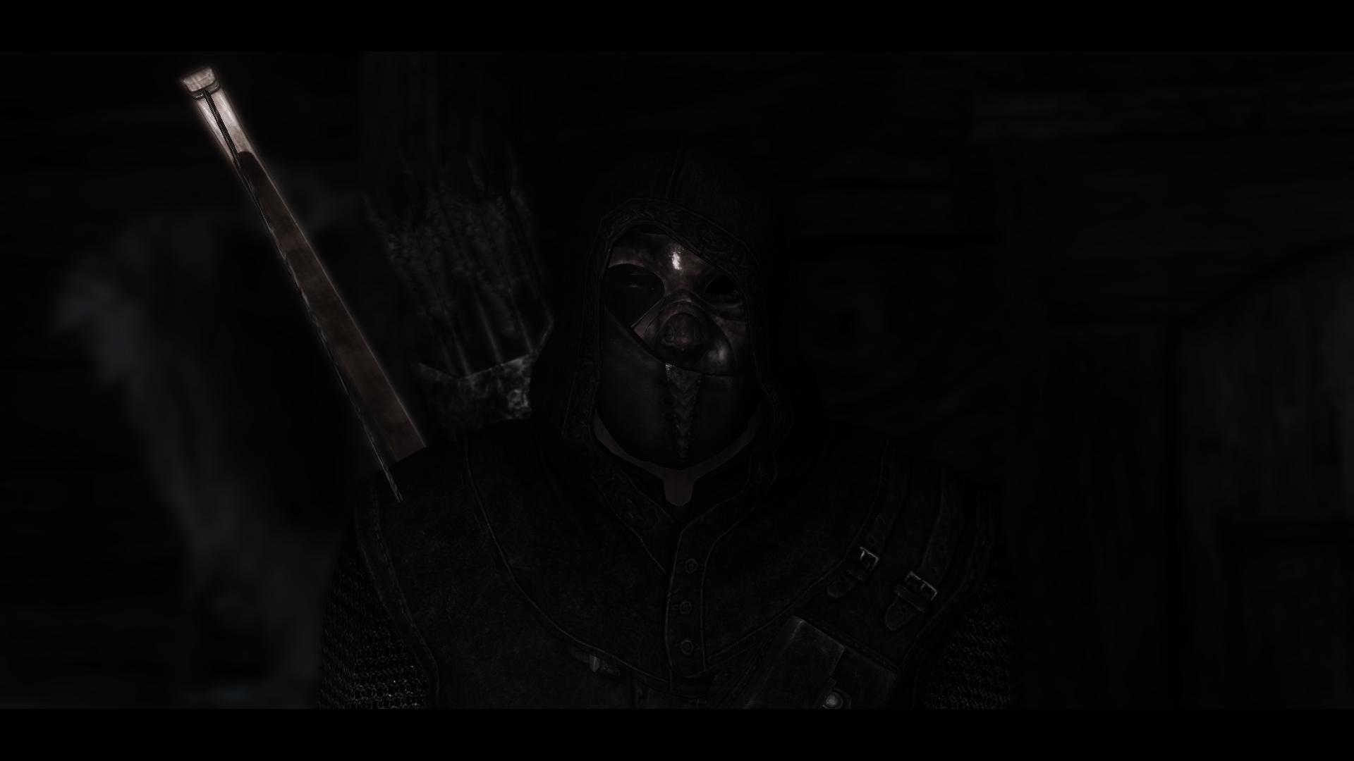 Character from The Elder Scrolls V Skyrim in darkness HD Wallpaper