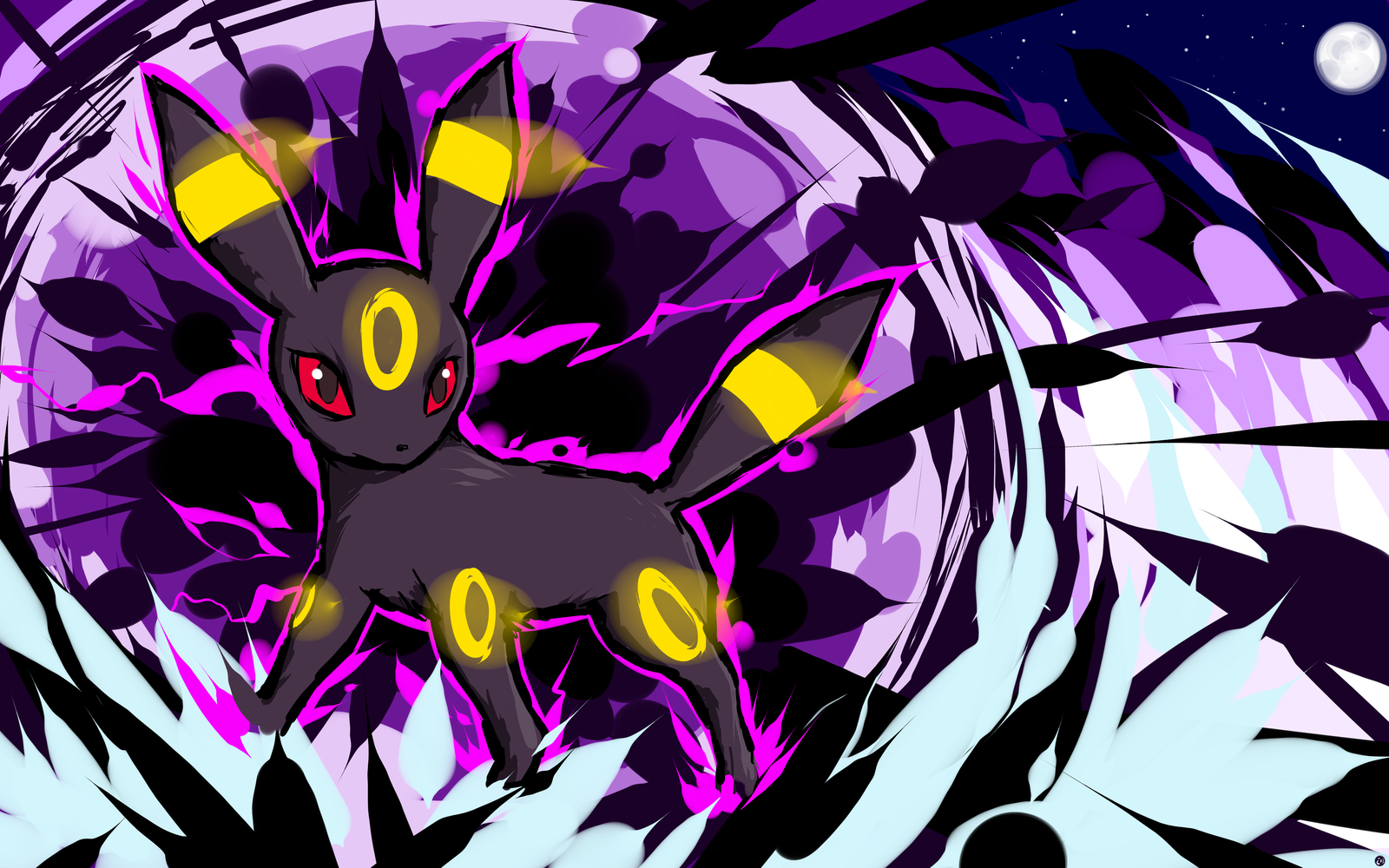 Umbreon from Pokemon illustration HD Wallpaper
