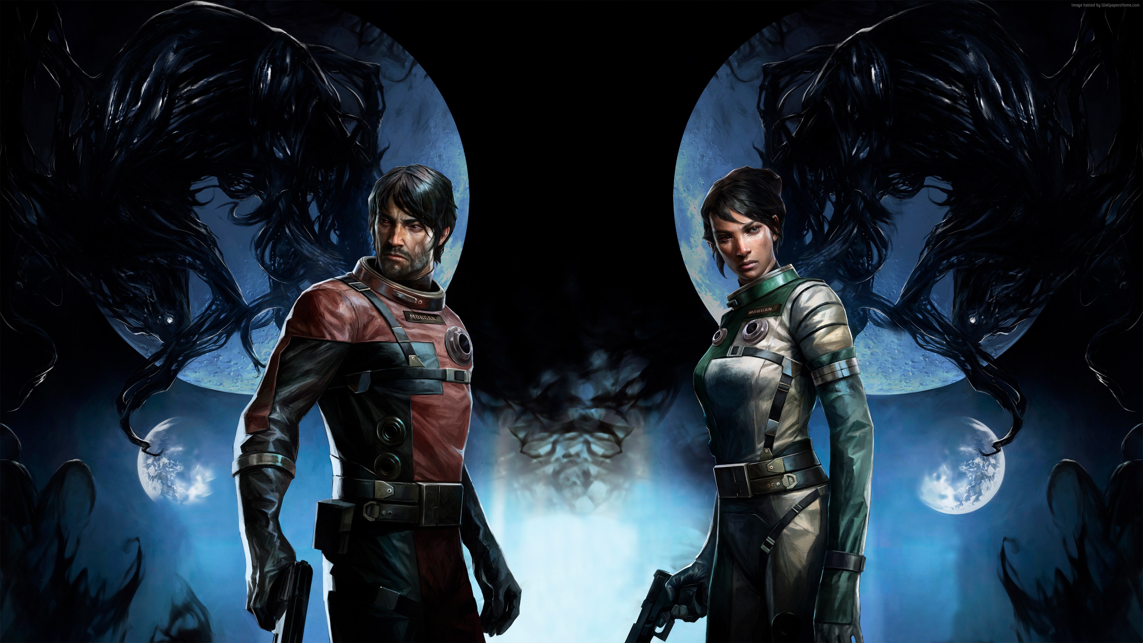Morgan Yu and Alex Yu from Prey HD Wallpaper