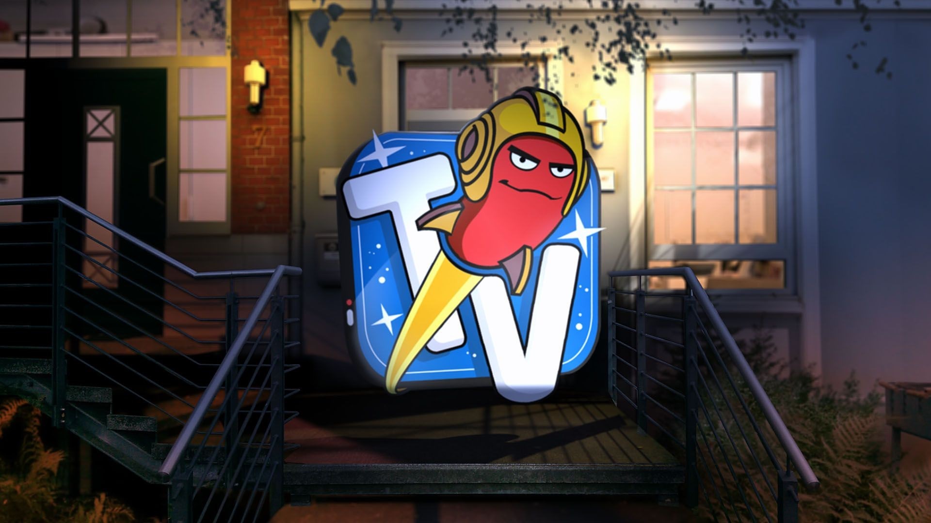 Rocket Beans TV logo with cartoon character HD Wallpaper