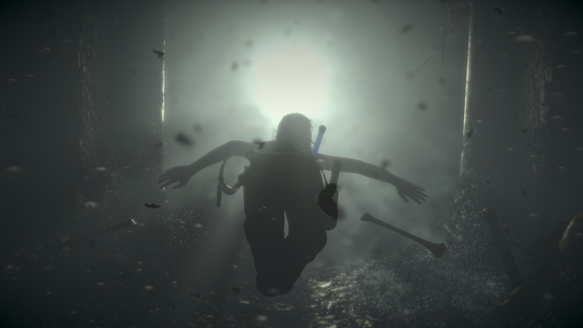 Lara Croft underwater in Rise of the Tomb Raider HD Wallpaper