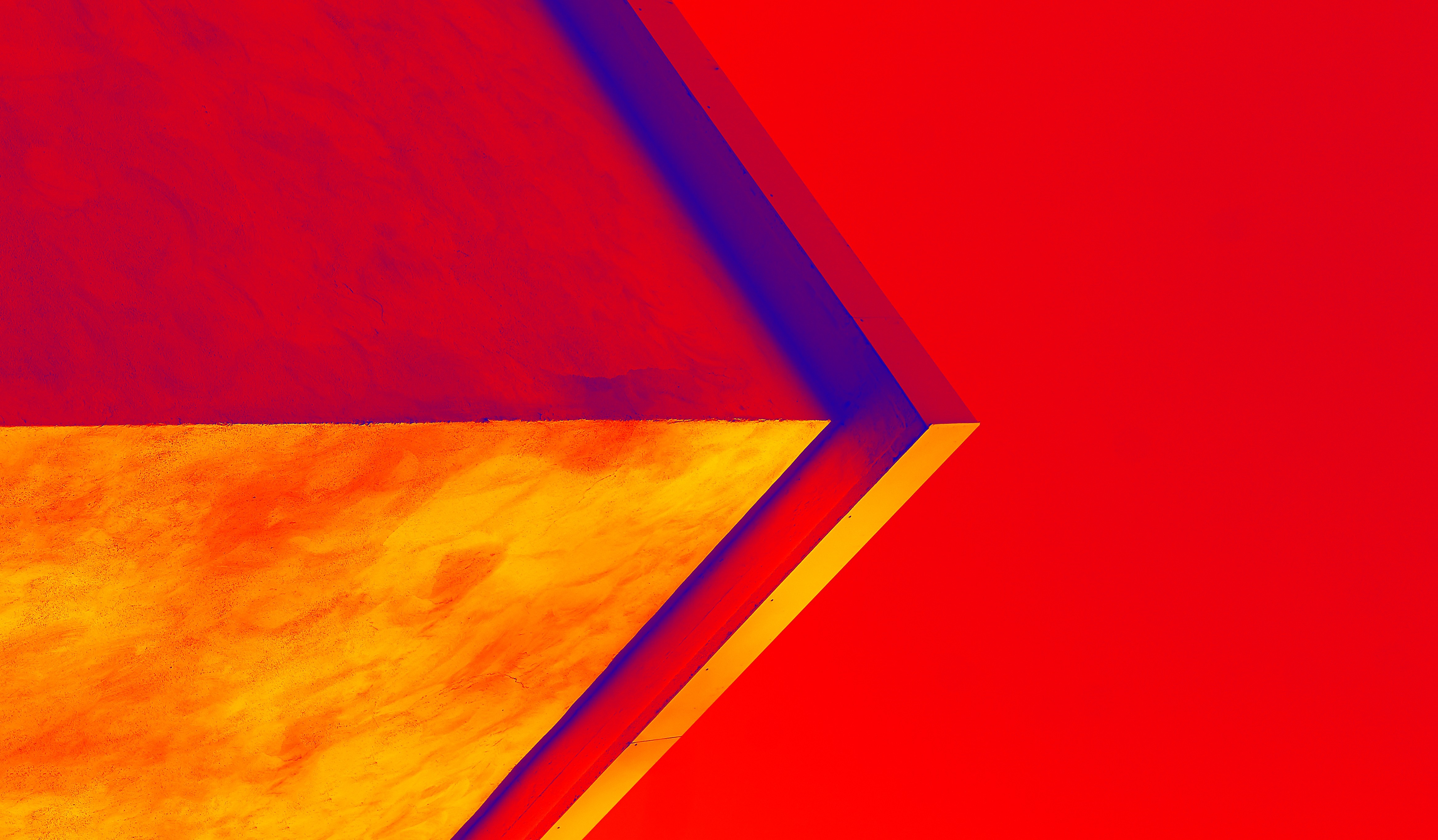 Abstract geometric shapes with red, yellow, and blue colors HD Wallpaper