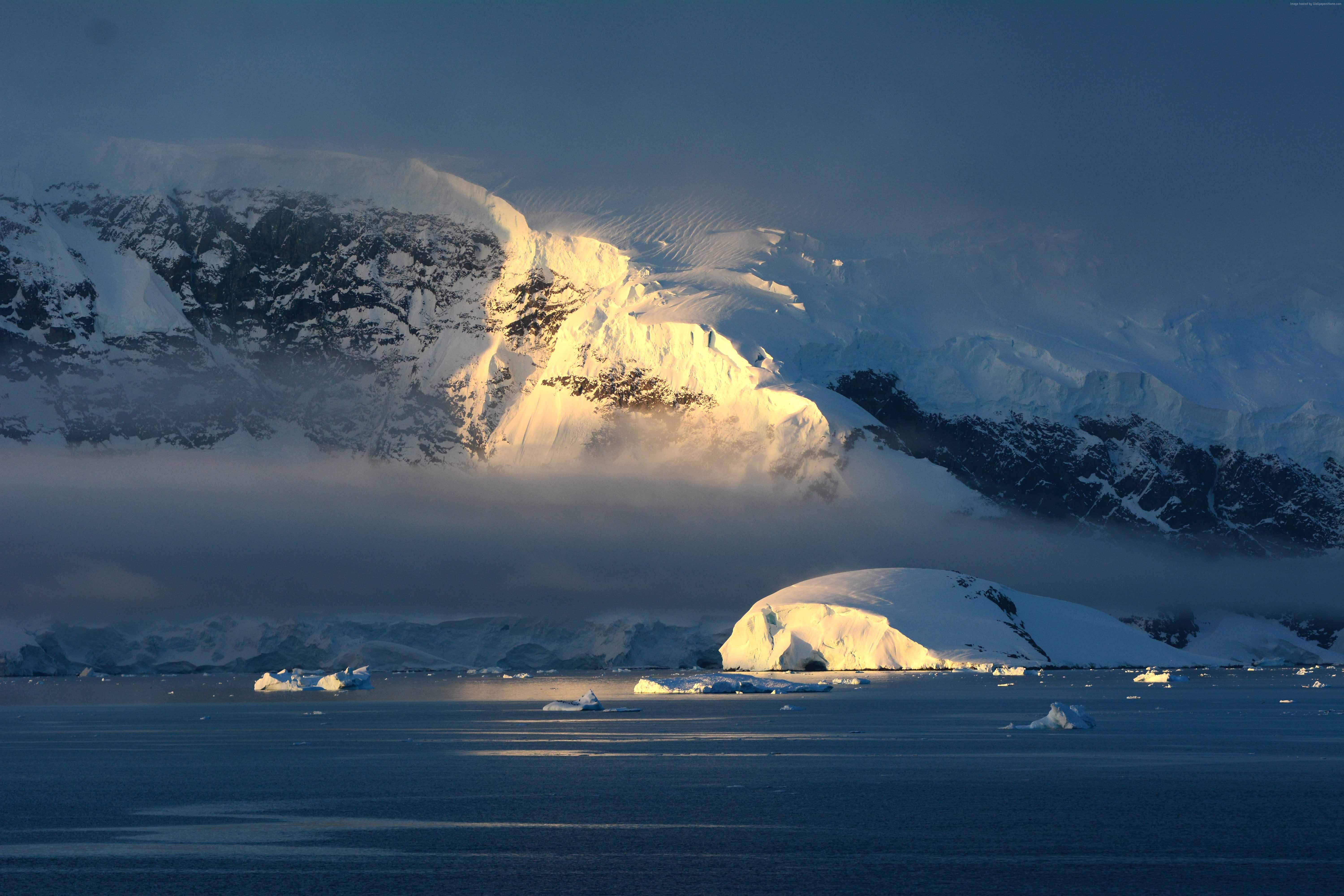 5k wallpaper, hd wallpaper, 4k, snow, Antarctica, mountain, 8k wallpaper, iceberg HD Wallpaper