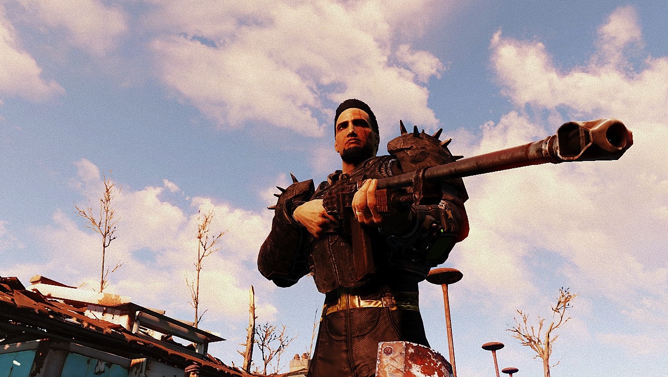 Man with gun in Fallout 4 HD Wallpaper