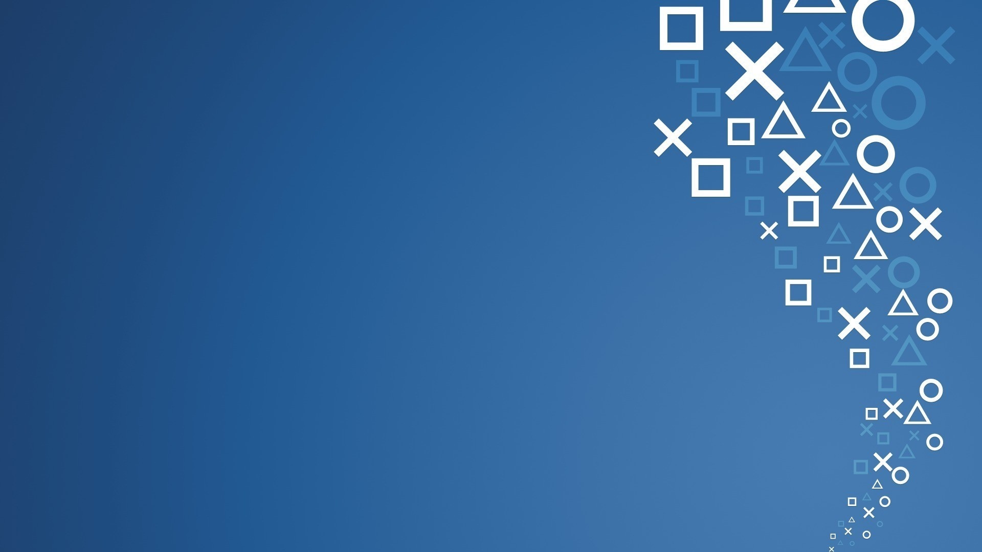 PlayStation Symbols Flowing on Blue Background HD Wallpaper