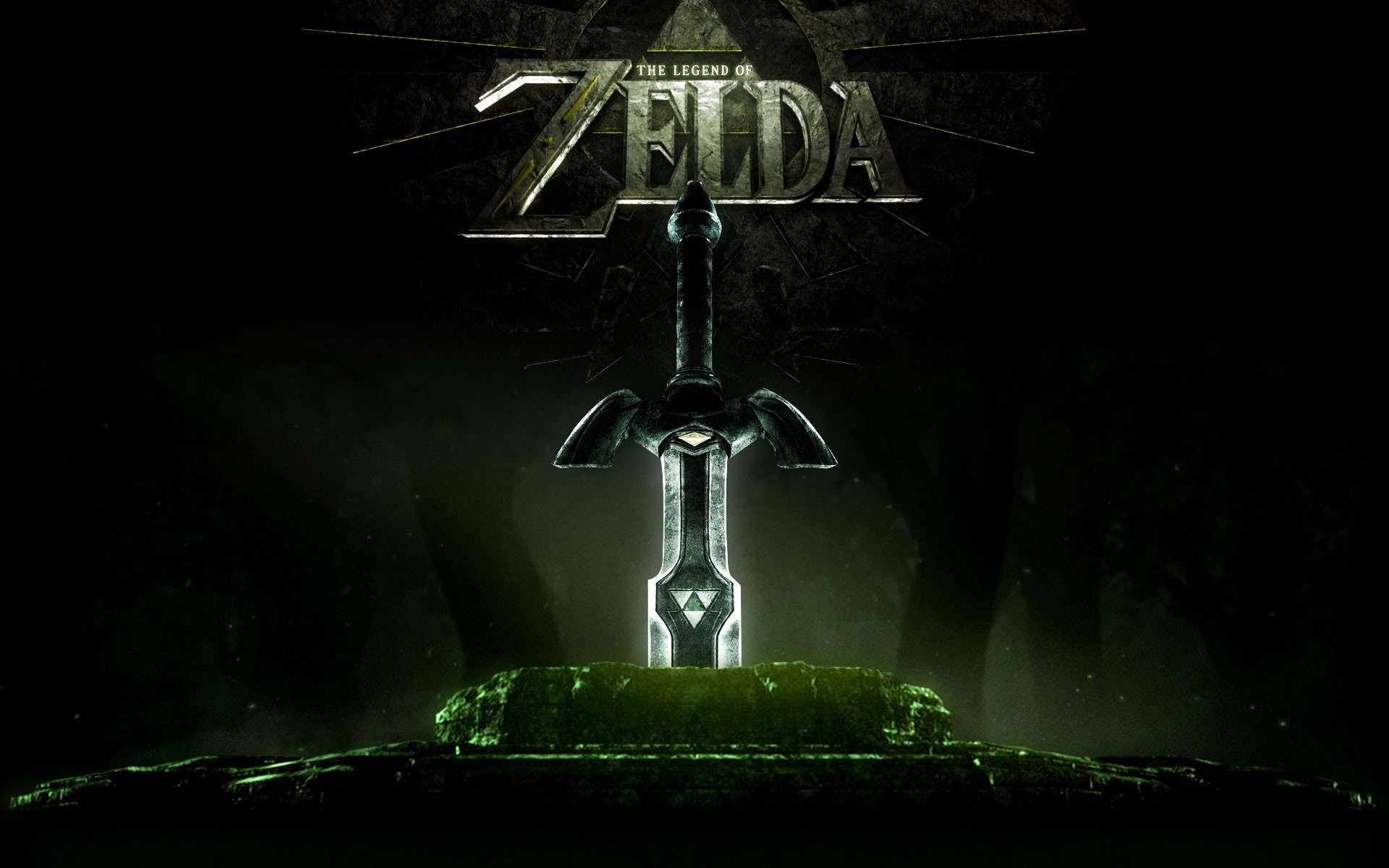 The Legend of Zelda Master Sword on Pedestal HD Wallpaper