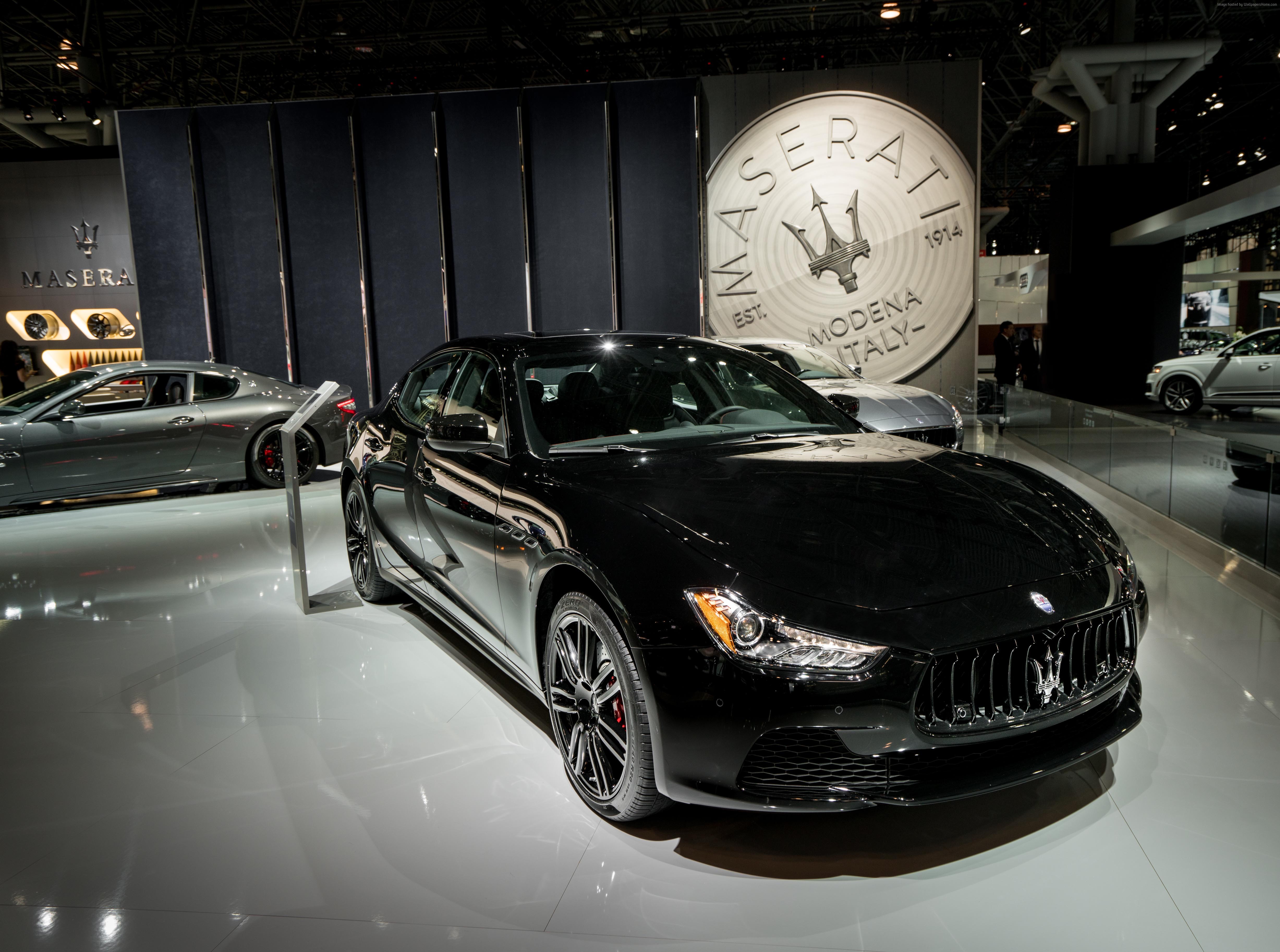 Black Maserati Ghibli Nerissimo at 2017 New York Auto Show HD Wallpaper