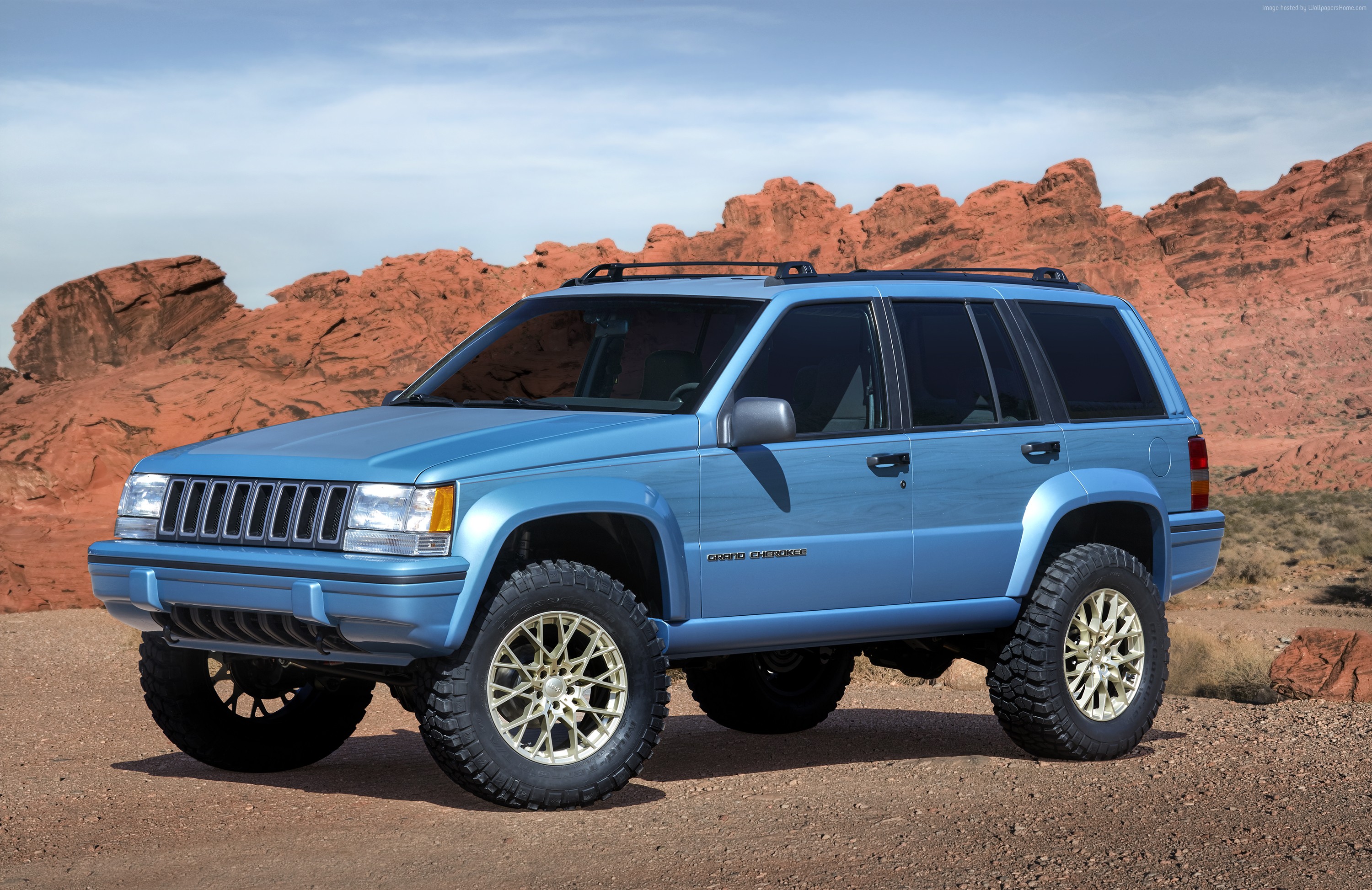 Blue Jeep Grand Cherokee SUV concept HD Wallpaper