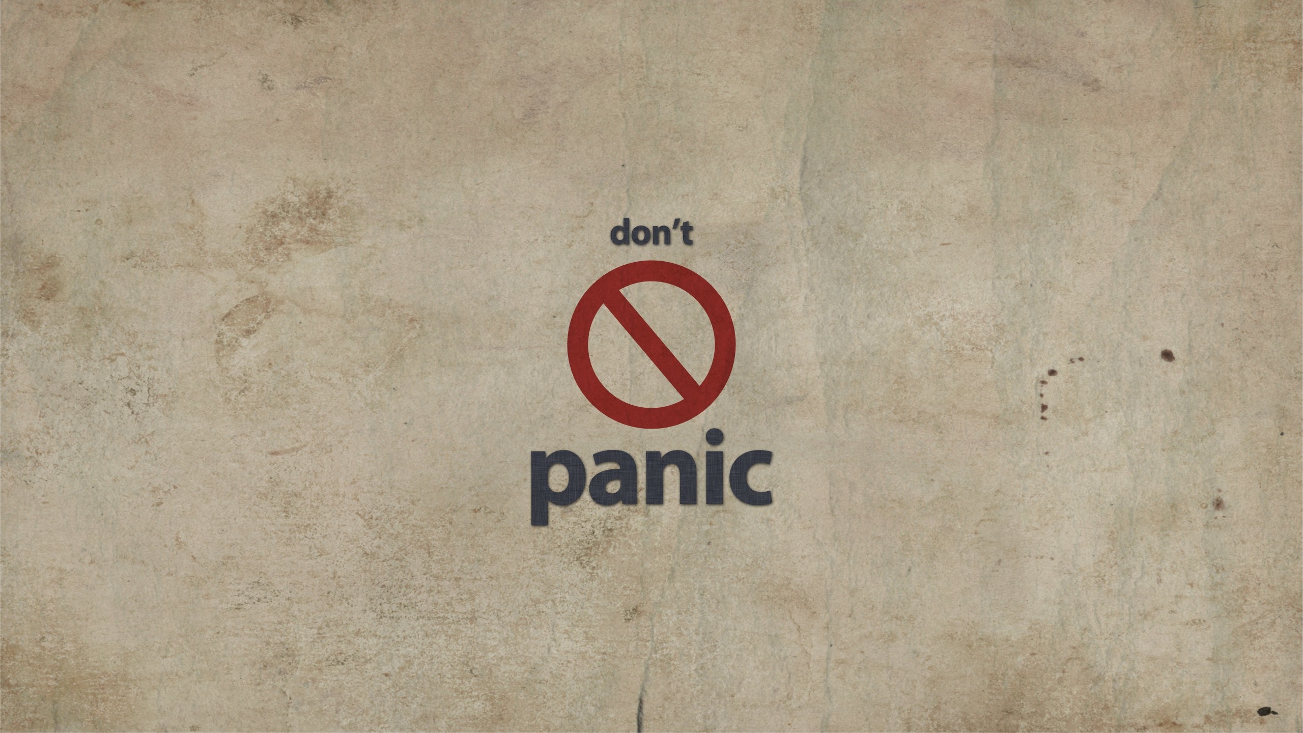 Don't Panic sign on textured background HD Wallpaper