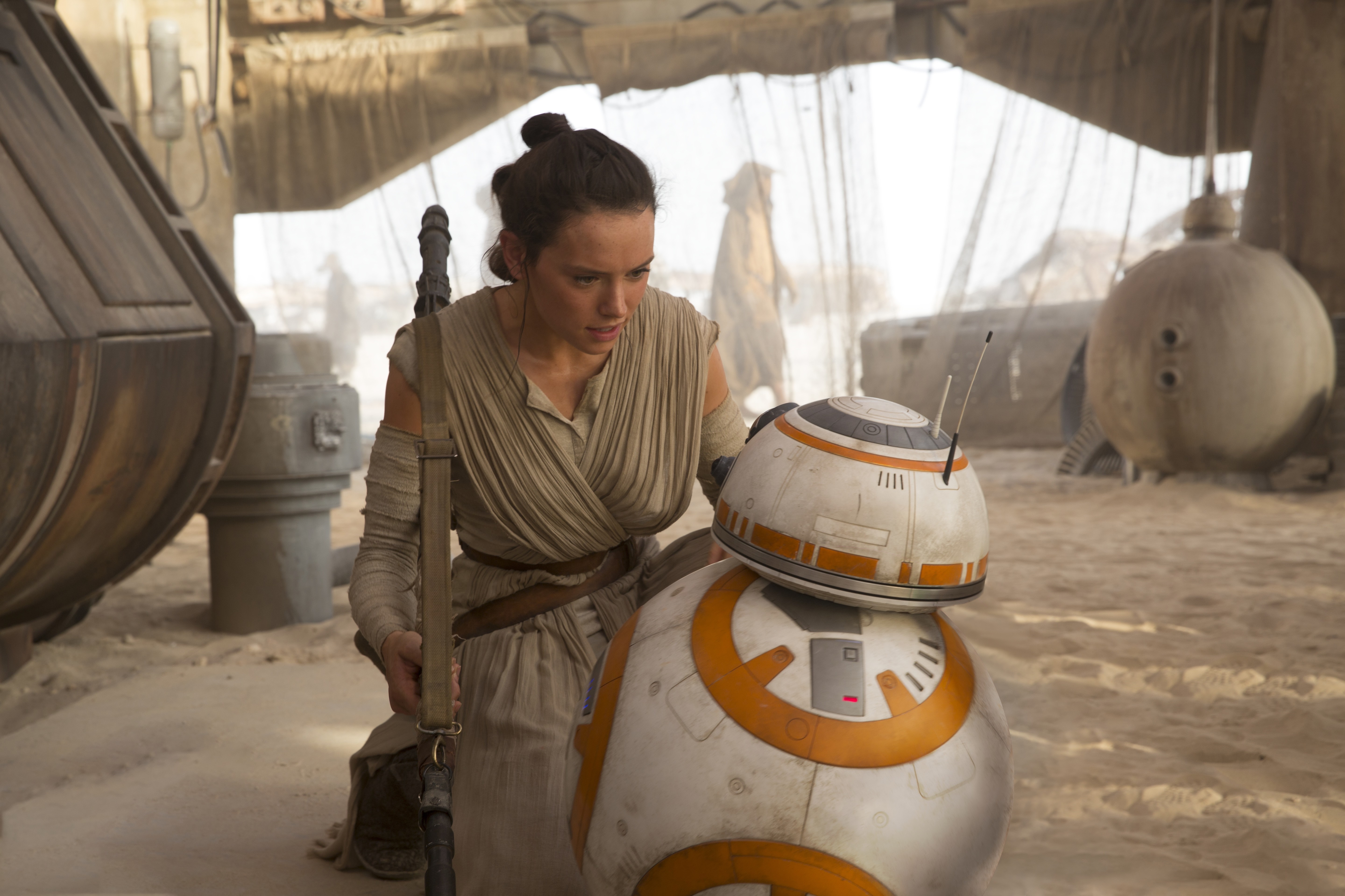 Rey and BB-8 from Star Wars: The Force Awakens HD Wallpaper