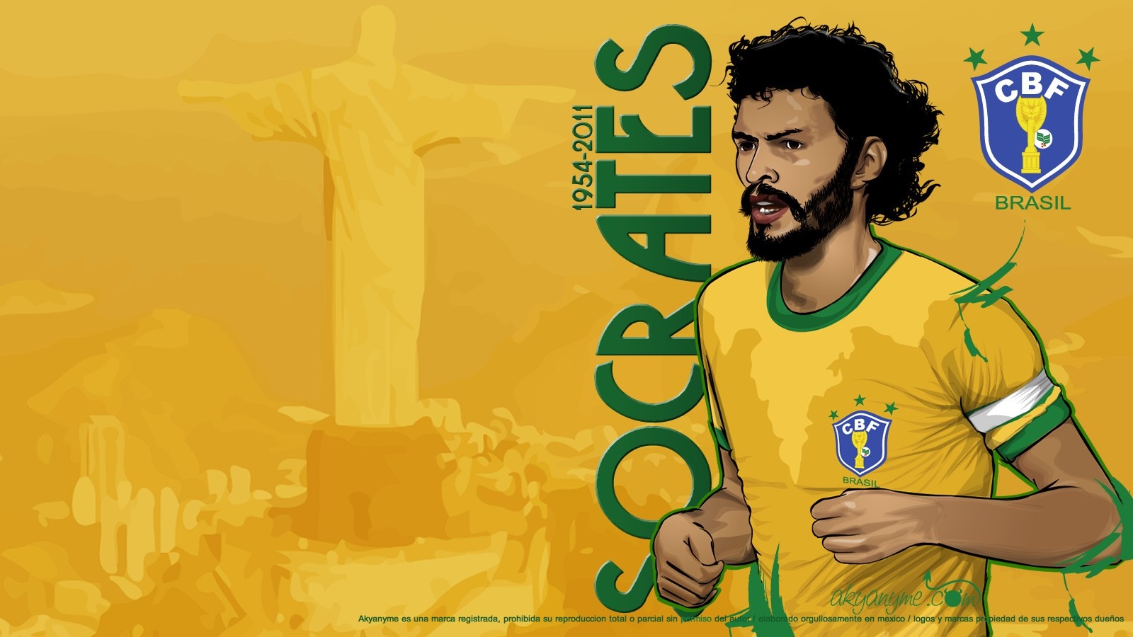 Socrates of Brazil Football Poster HD Wallpaper