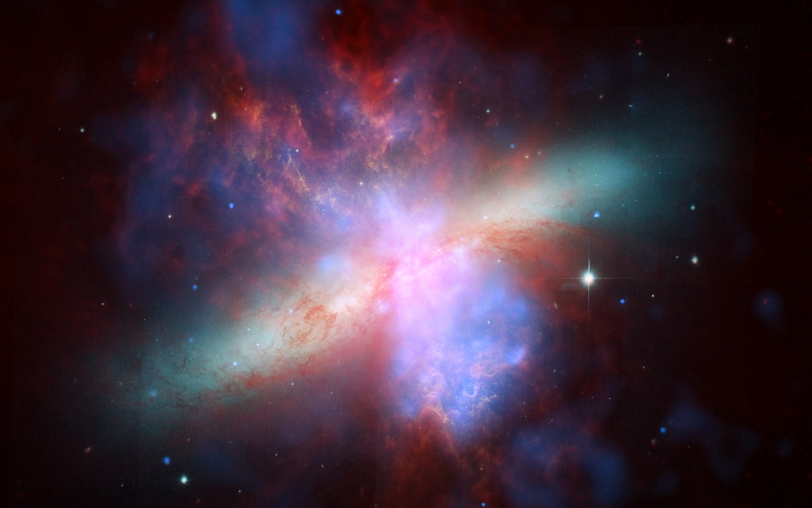 Colorful nebula in outer space with stars HD Wallpaper