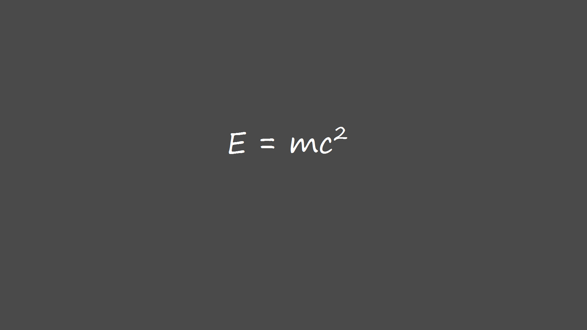 Einstein's famous equation E=mc^2 HD Wallpaper