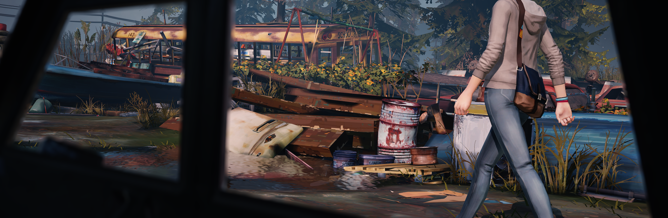 Max Caulfield from Life Is Strange in a junkyard HD Wallpaper