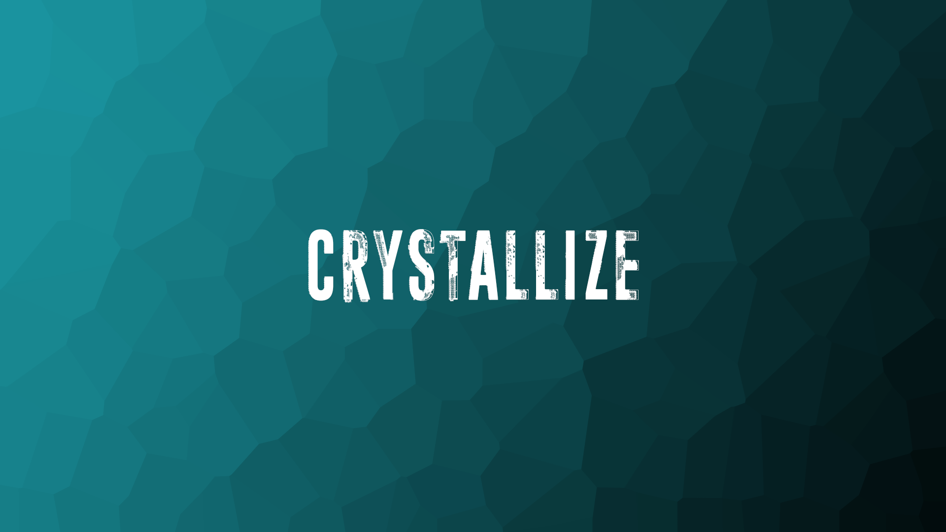 Crystallize text on a blue gradient background HD Wallpaper