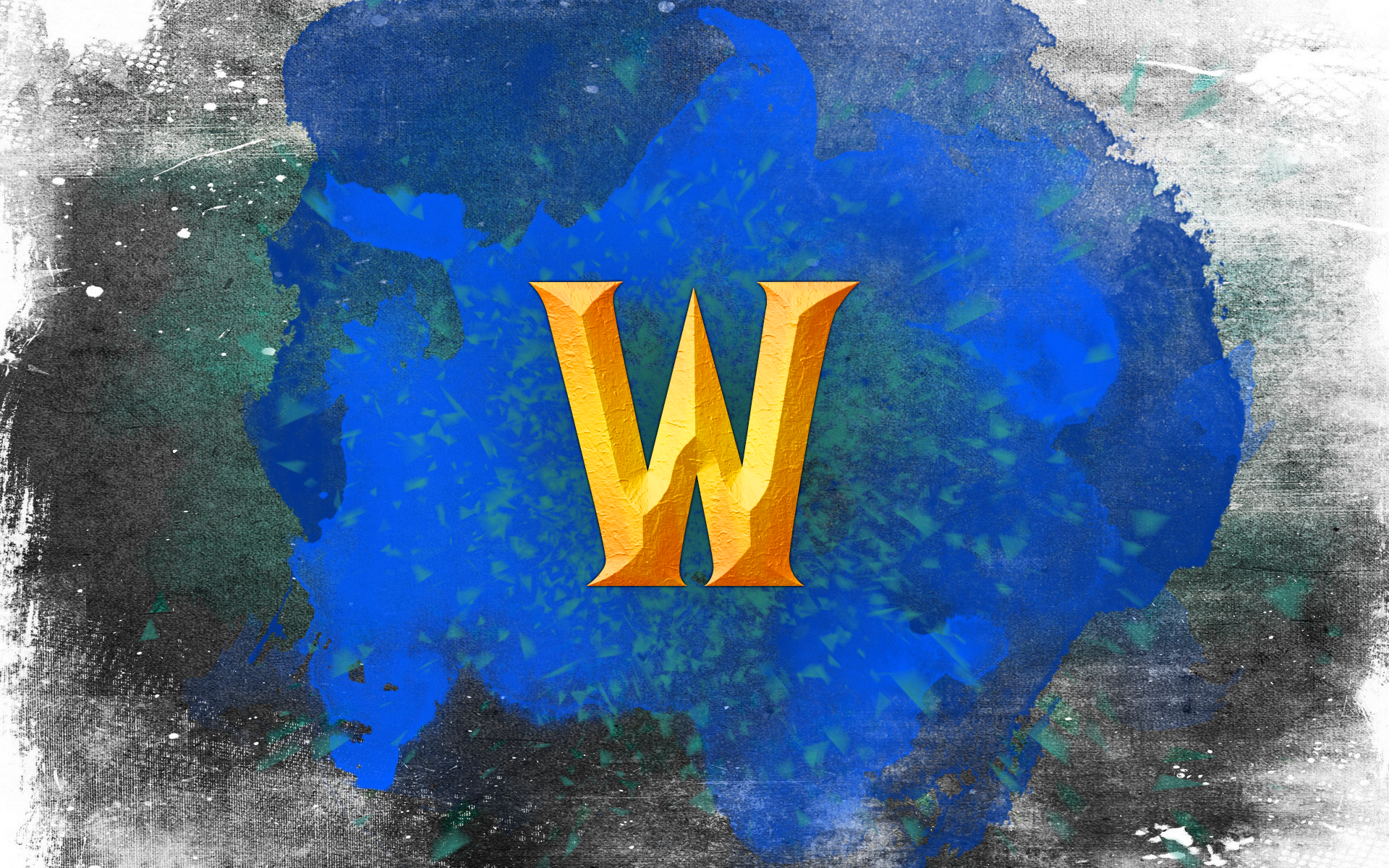 World of Warcraft logo with abstract blue background HD Wallpaper
