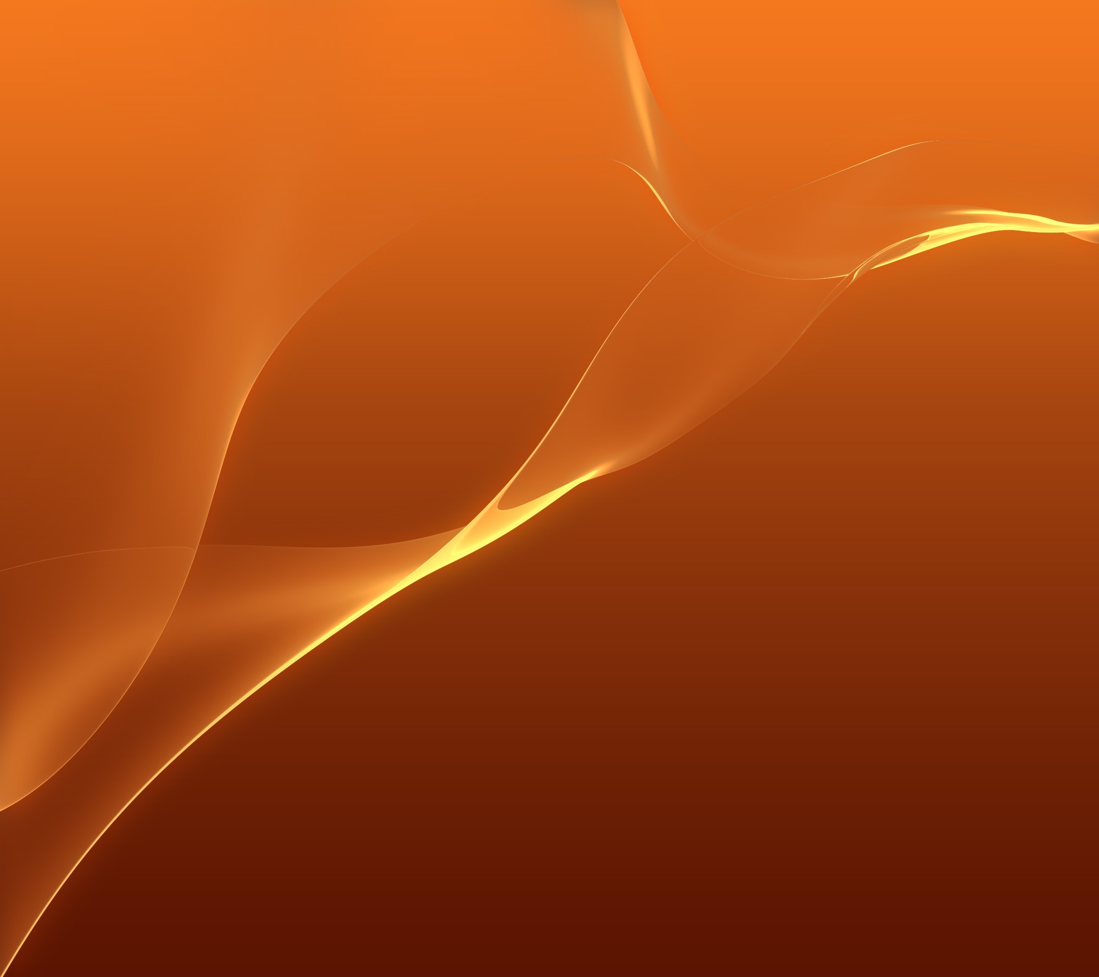 Abstract orange waves with light effects HD Wallpaper