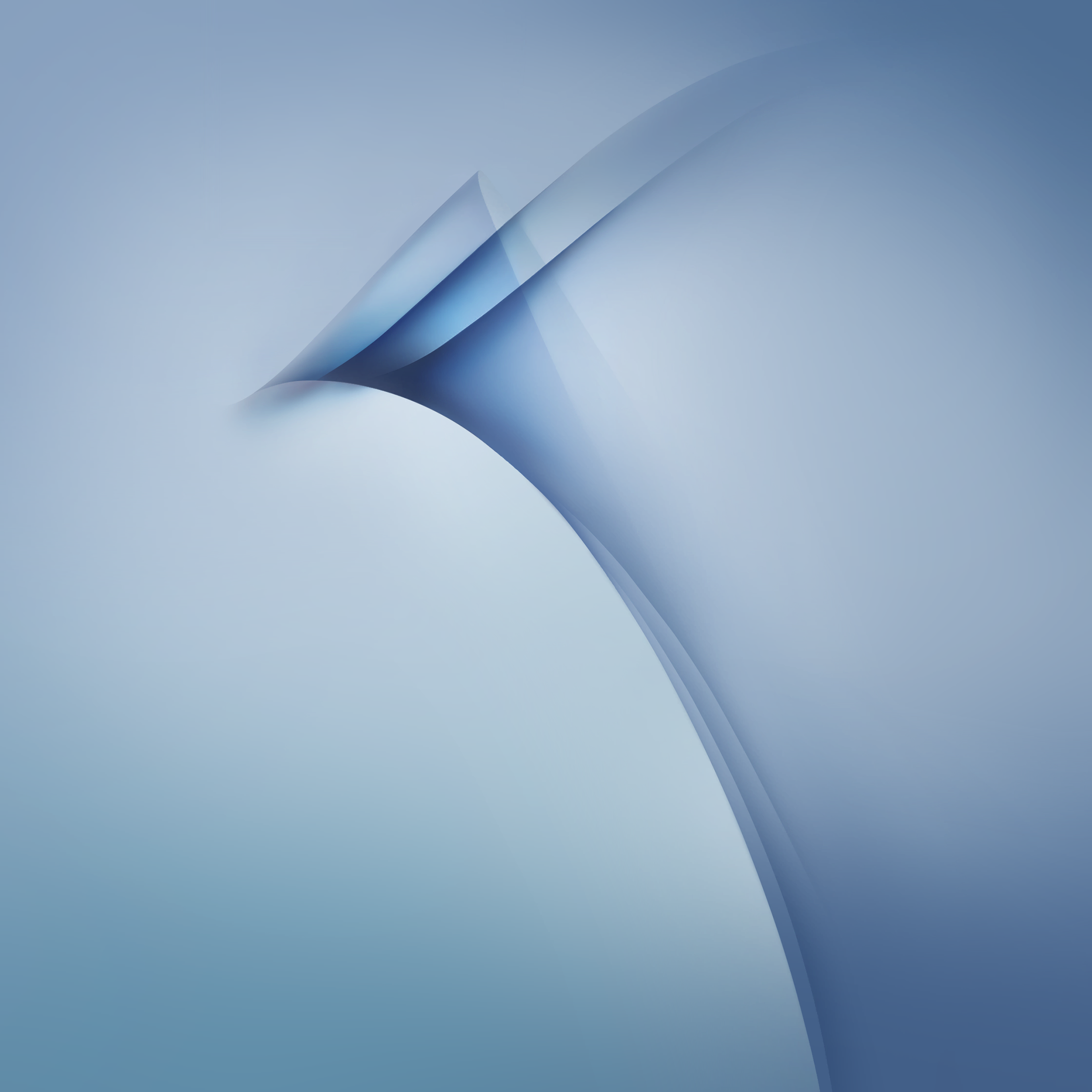 Abstract blue flowing shapes with light and shadow HD Wallpaper
