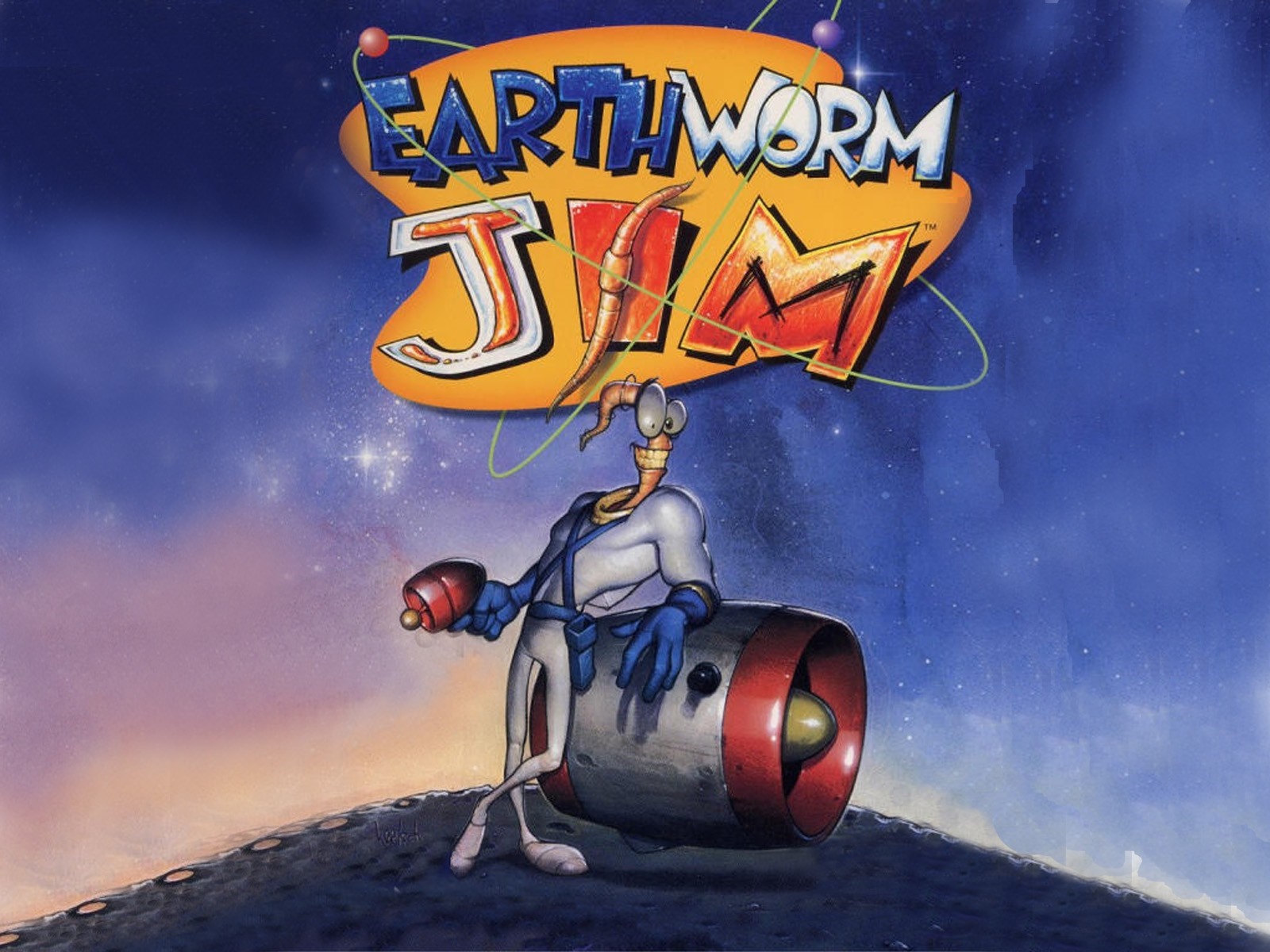 Earthworm Jim video game cover HD Wallpaper