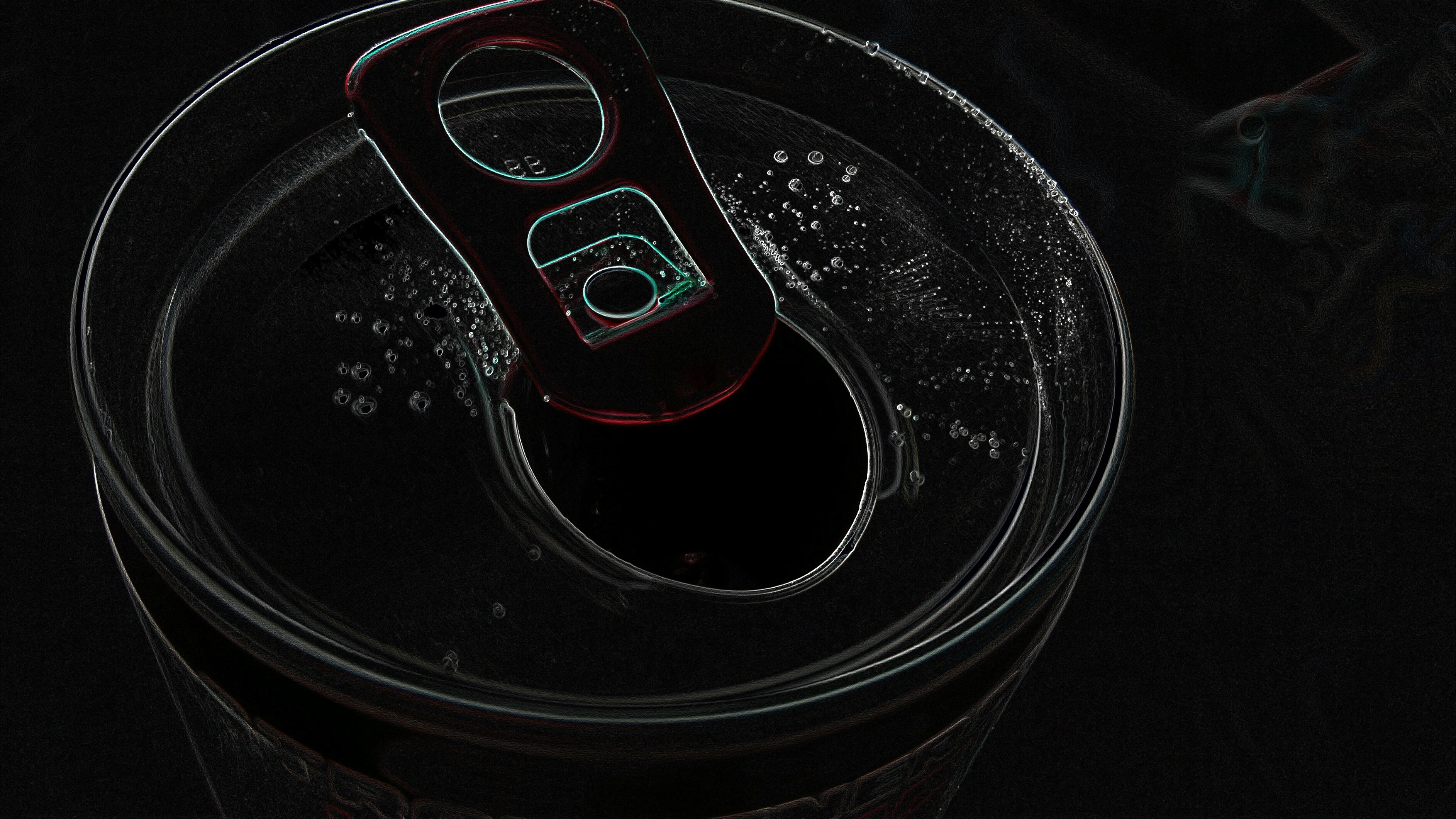 Close-up of an open soda can with bubbles HD Wallpaper