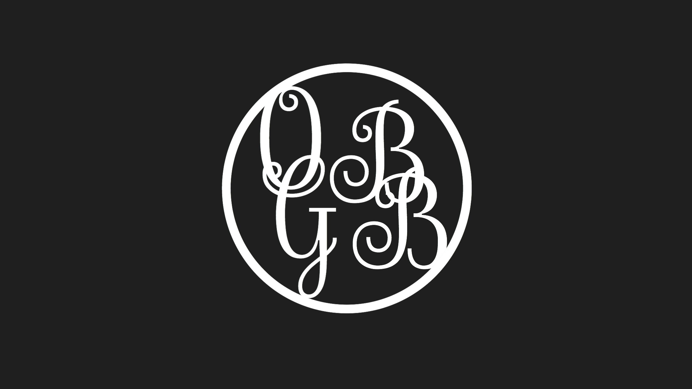 Monogram logo with letters O, G, B, B HD Wallpaper