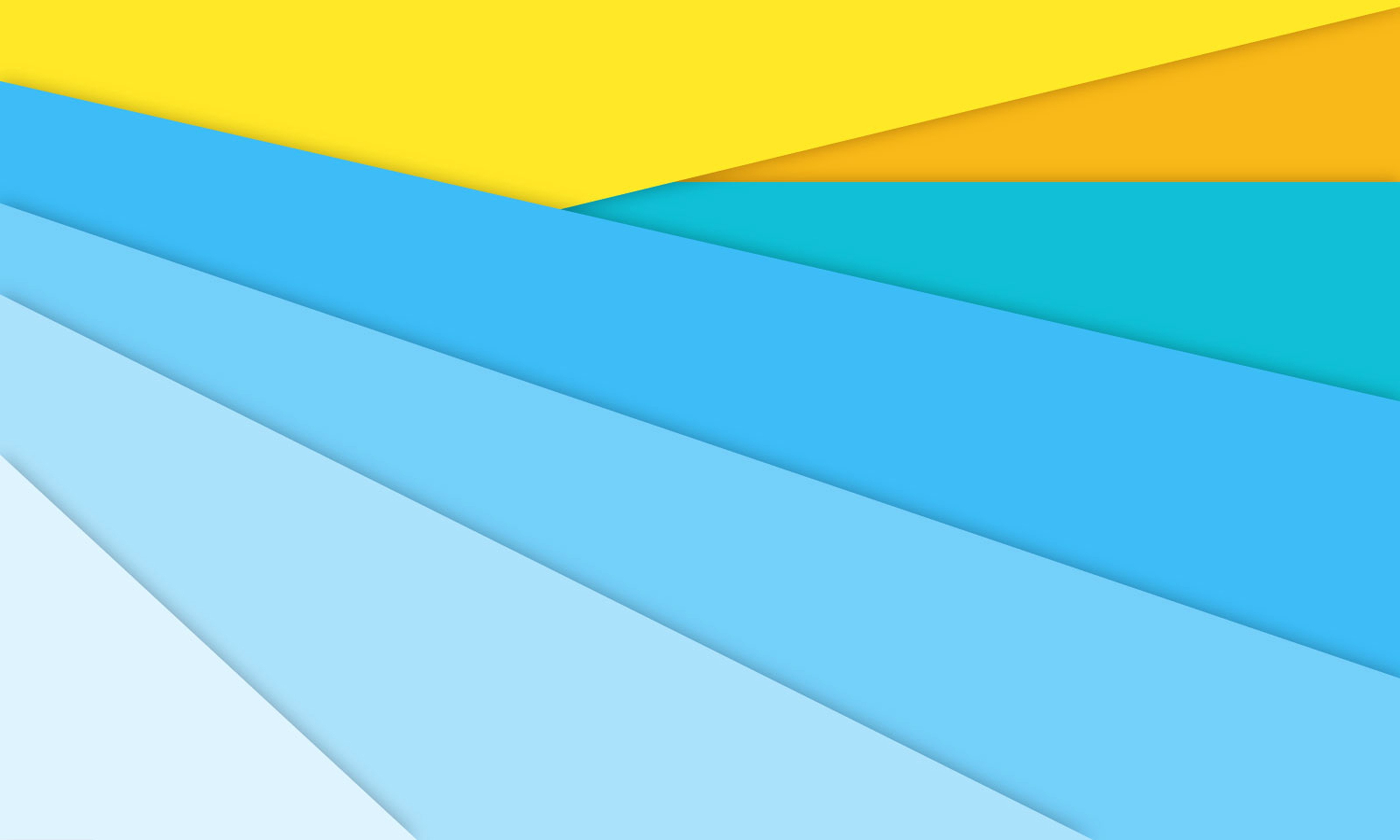 Abstract geometric shapes with yellow and blue colors HD Wallpaper