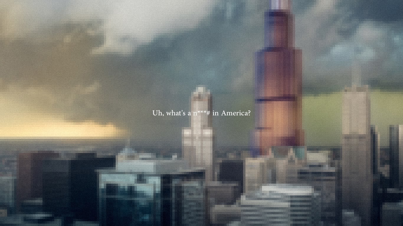 Cityscape with skyscrapers and text HD Wallpaper